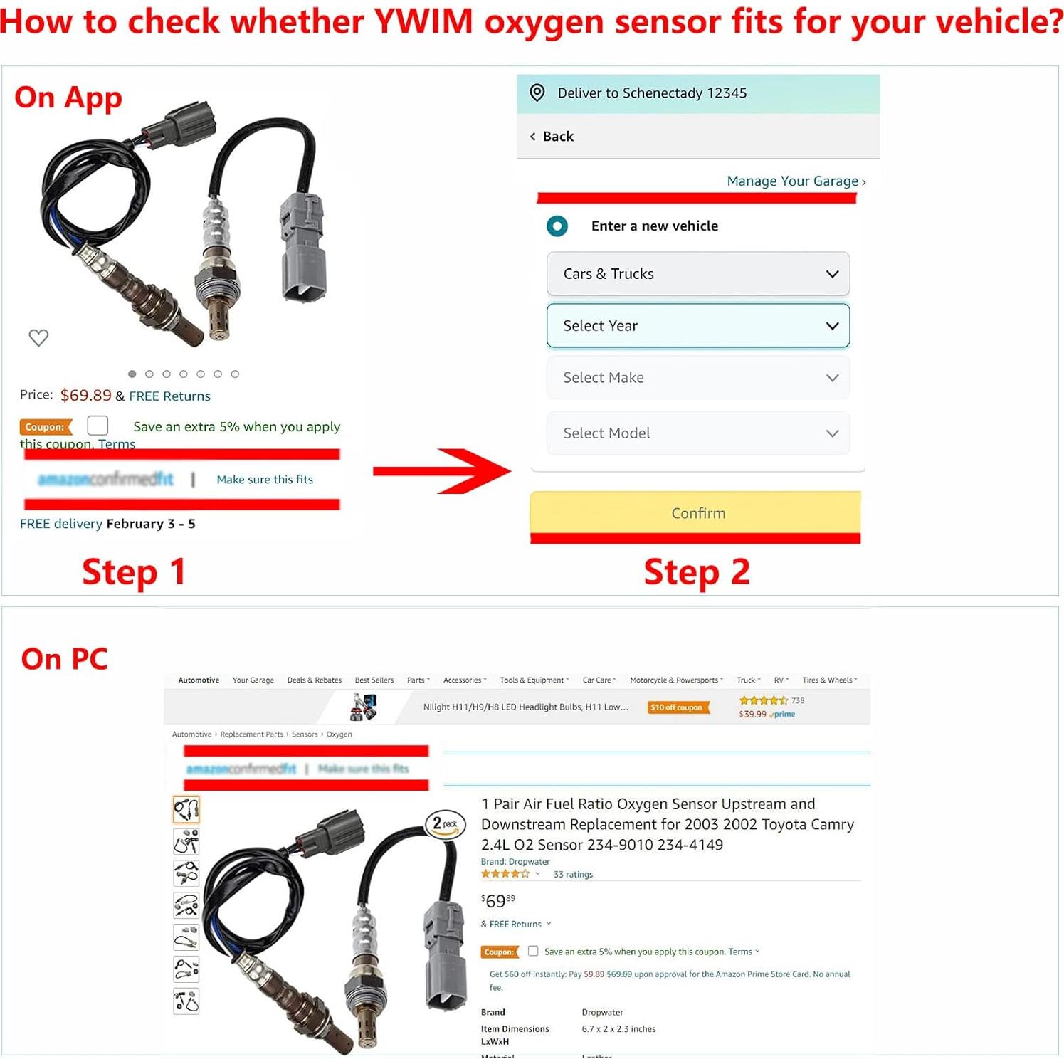 Sensor de Oxígeno YWIM Upstream para Mercedes-Benz C250 SLK250 1.8L