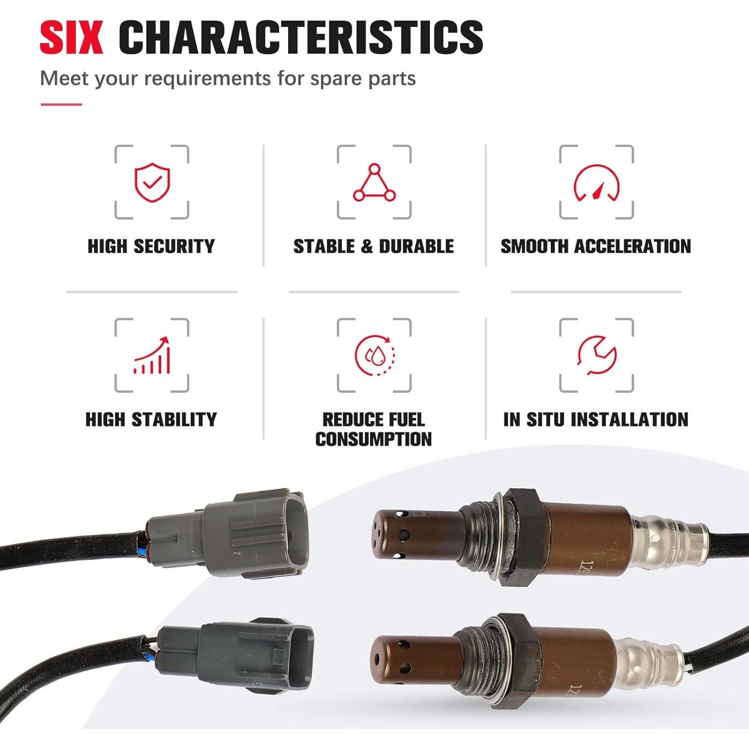 Sensor de Oxígeno O2 QIJIAUTO para Toyota Corolla 2014-2019 2PCS