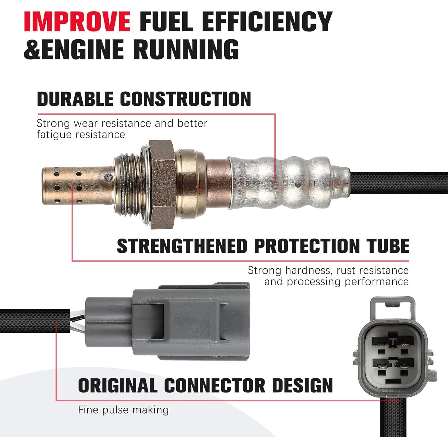 Sensor de Oxígeno O2 QIJIAUTO para Volvo y Jaguar 875mm