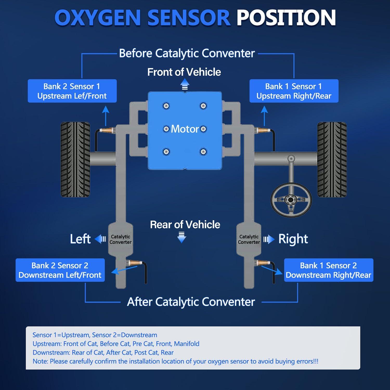 Sensor de Oxígeno O2 Maxfavor 2Pcs Compatible Nissan 3.5L 3.8L