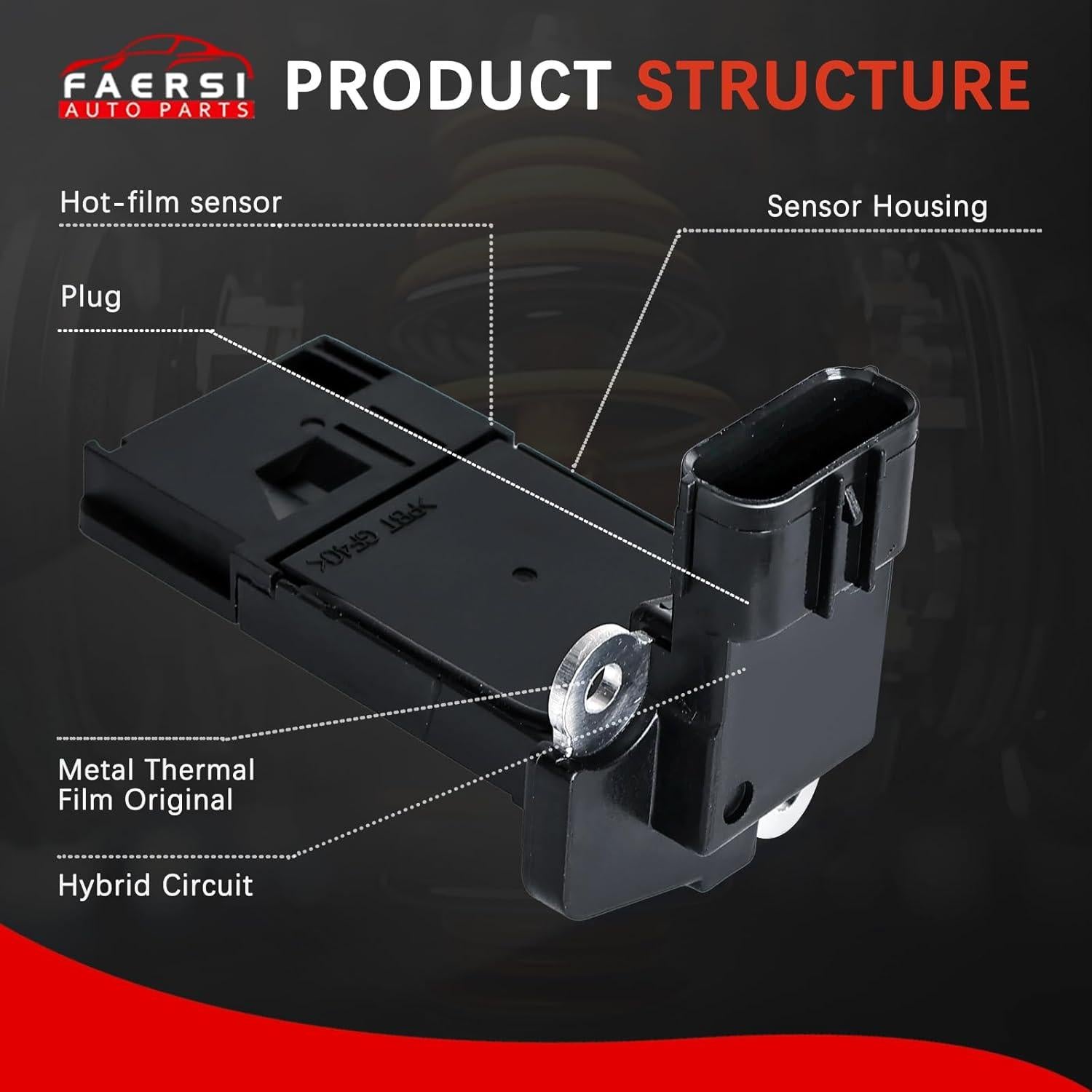 Sensor de Flujo de Aire Masivo FAERSI MAF para Honda 2004-2012
