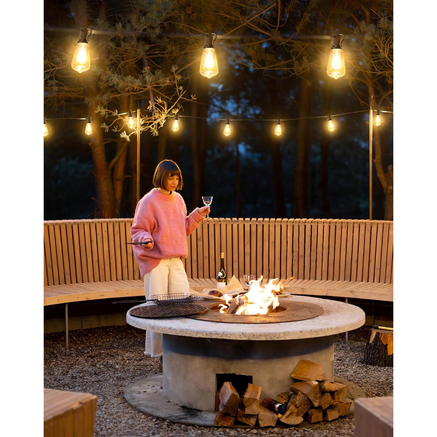 Luces de Cadena Impermeables 7.62m ST38 Edison 2700K