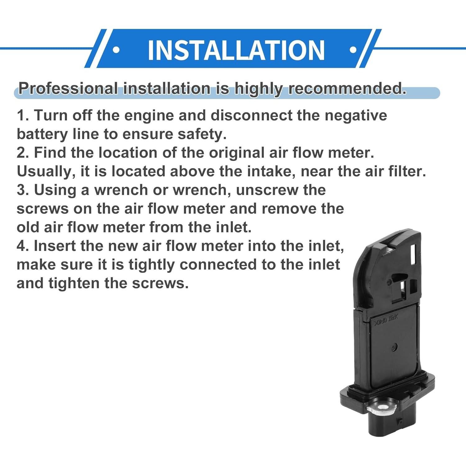 Sensor de Flujo de Aire Masivo VekAuto 059906461N para Audi A4 A5 A6 Q5 Q7