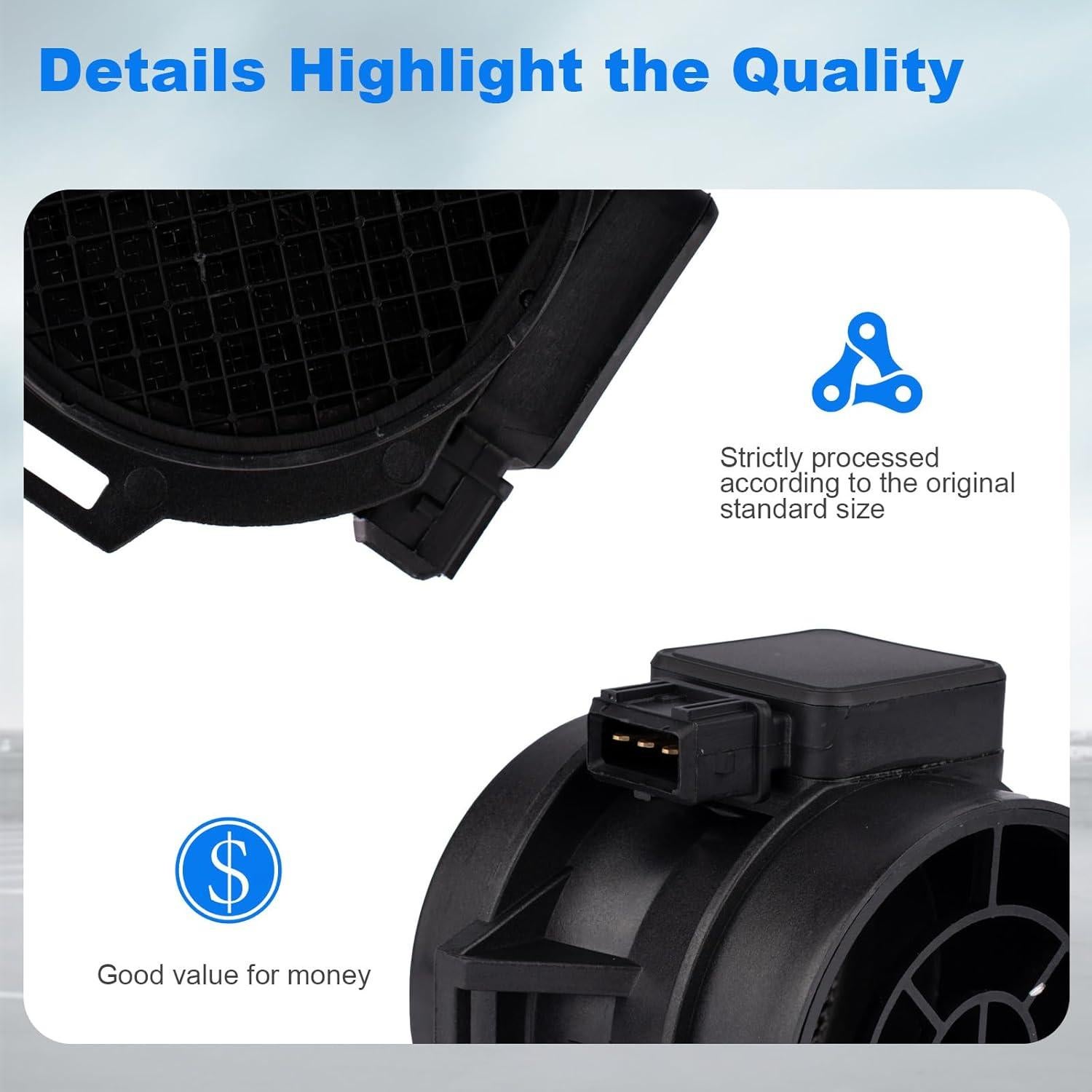 Sensor de Flujo de Aire MAF Yeoflagtrade 13621432356 Compatible BMW