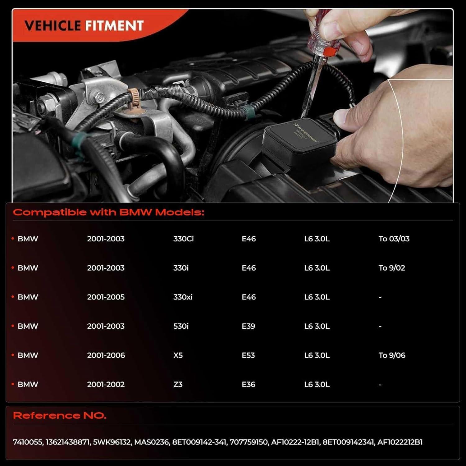 Sensor de flujo de aire masivo A-Premium 3 pines 3.0L BMW