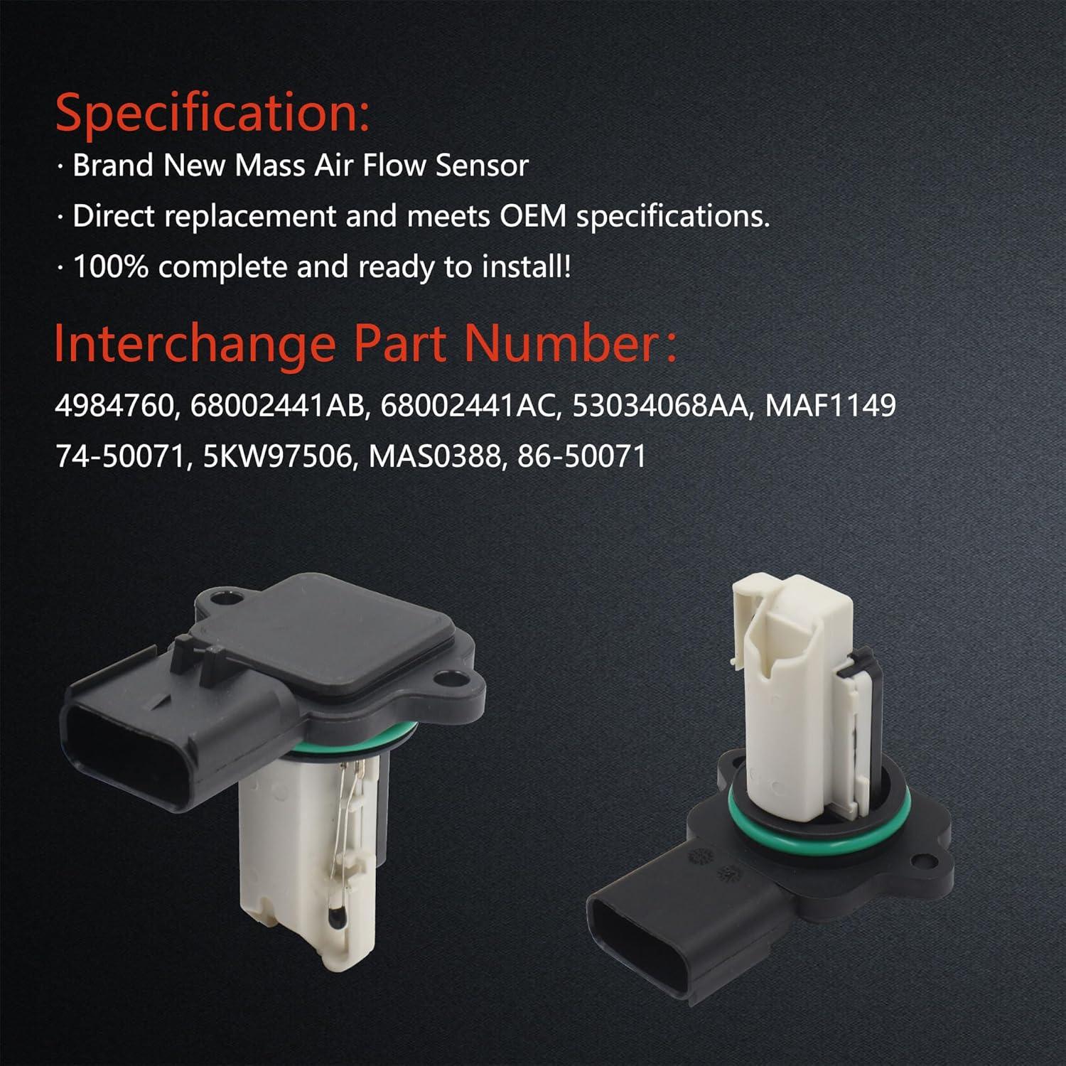 Sensor de flujo de aire masivo Effoexparts para Ram 2500 2010-2018