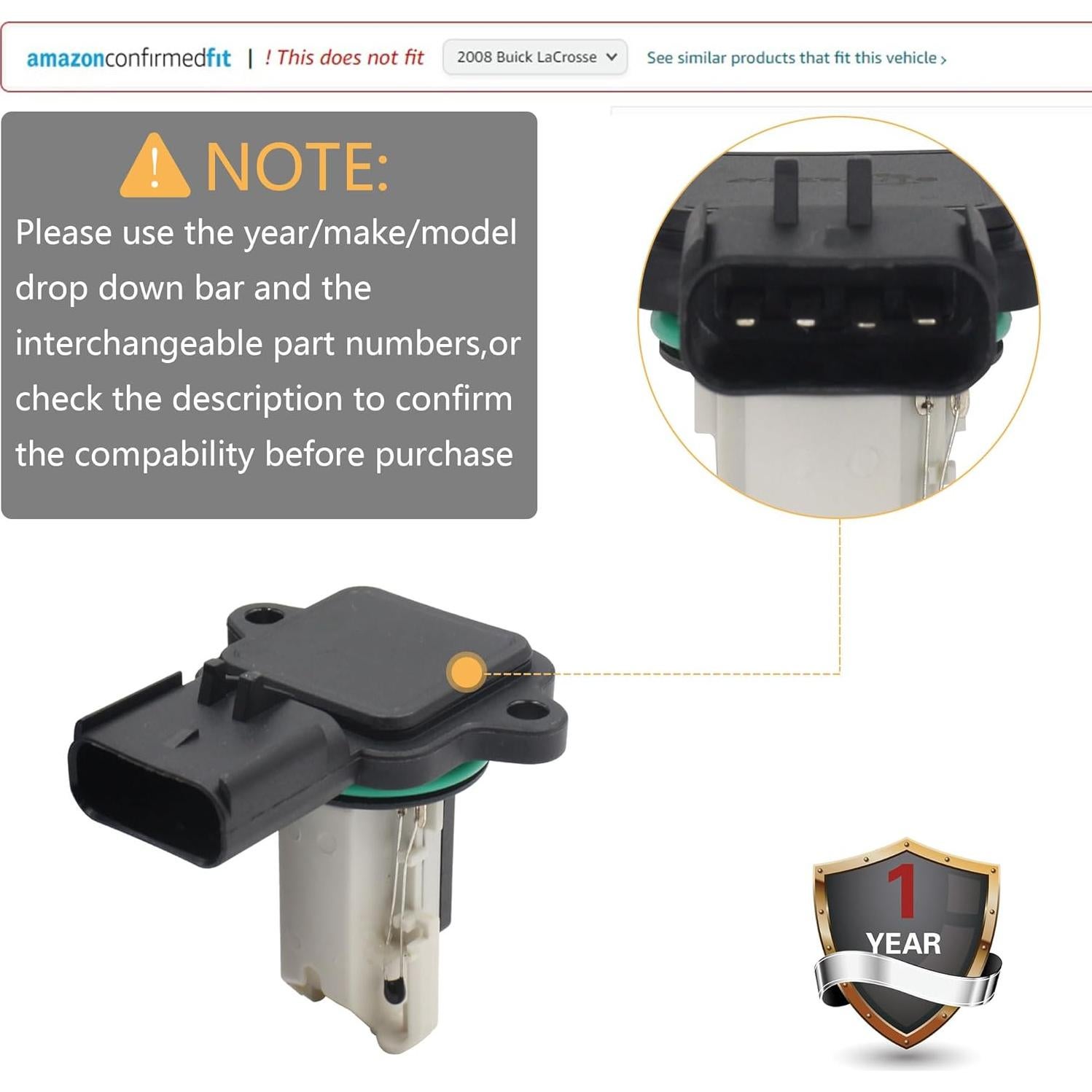 Sensor de flujo de aire masivo Effoexparts para Ram 2500 2010-2018