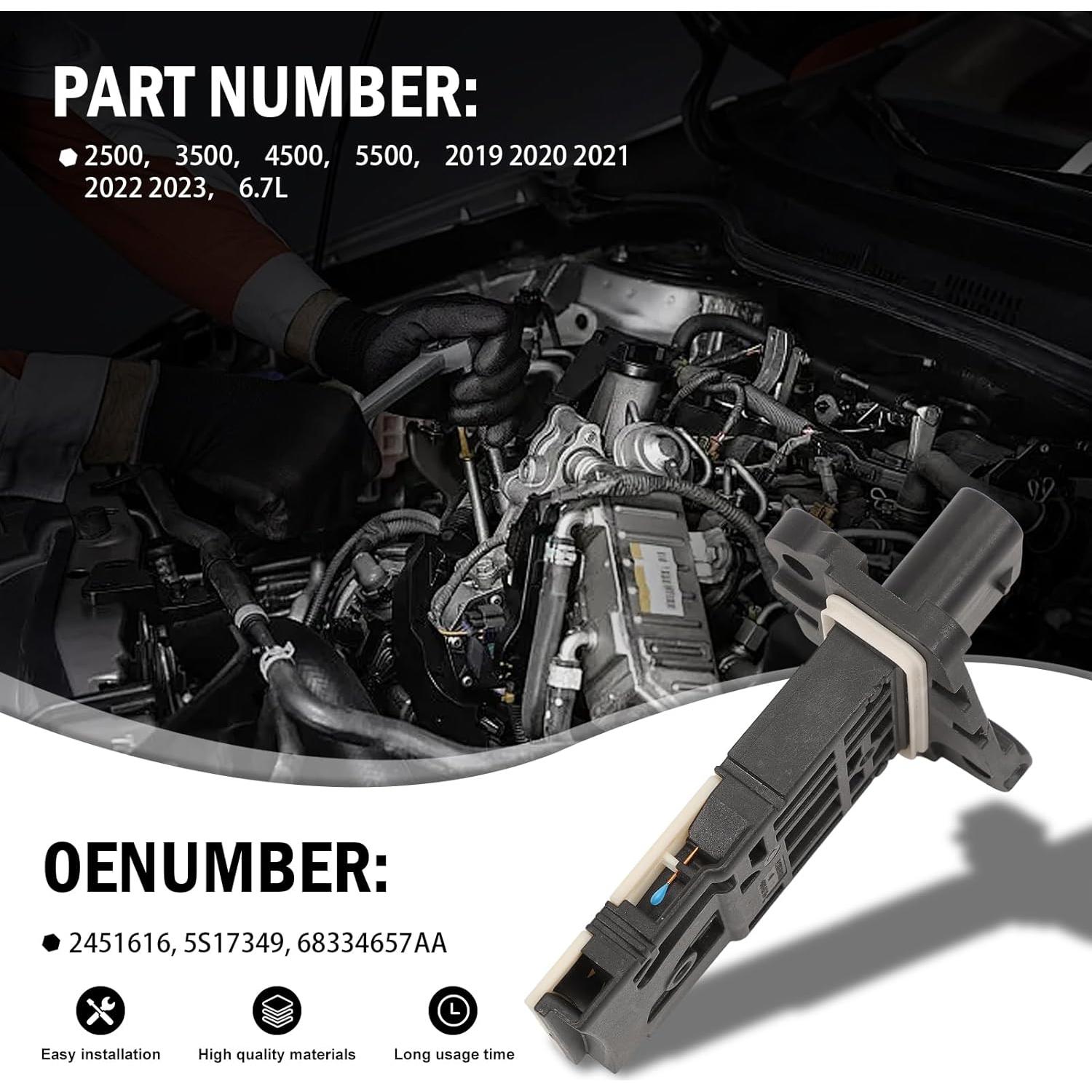Sensor de Flujo de Aire Masivo GNXFixt 2451616 para Ram 2500/3500/4500/5500