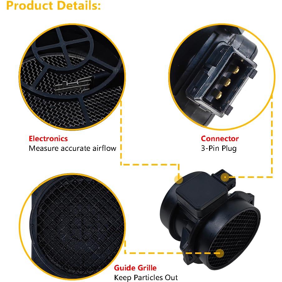 Sensor de Flujo de Aire Masivo MAF LLNSEAUTO Compatible BMW y Hyundai