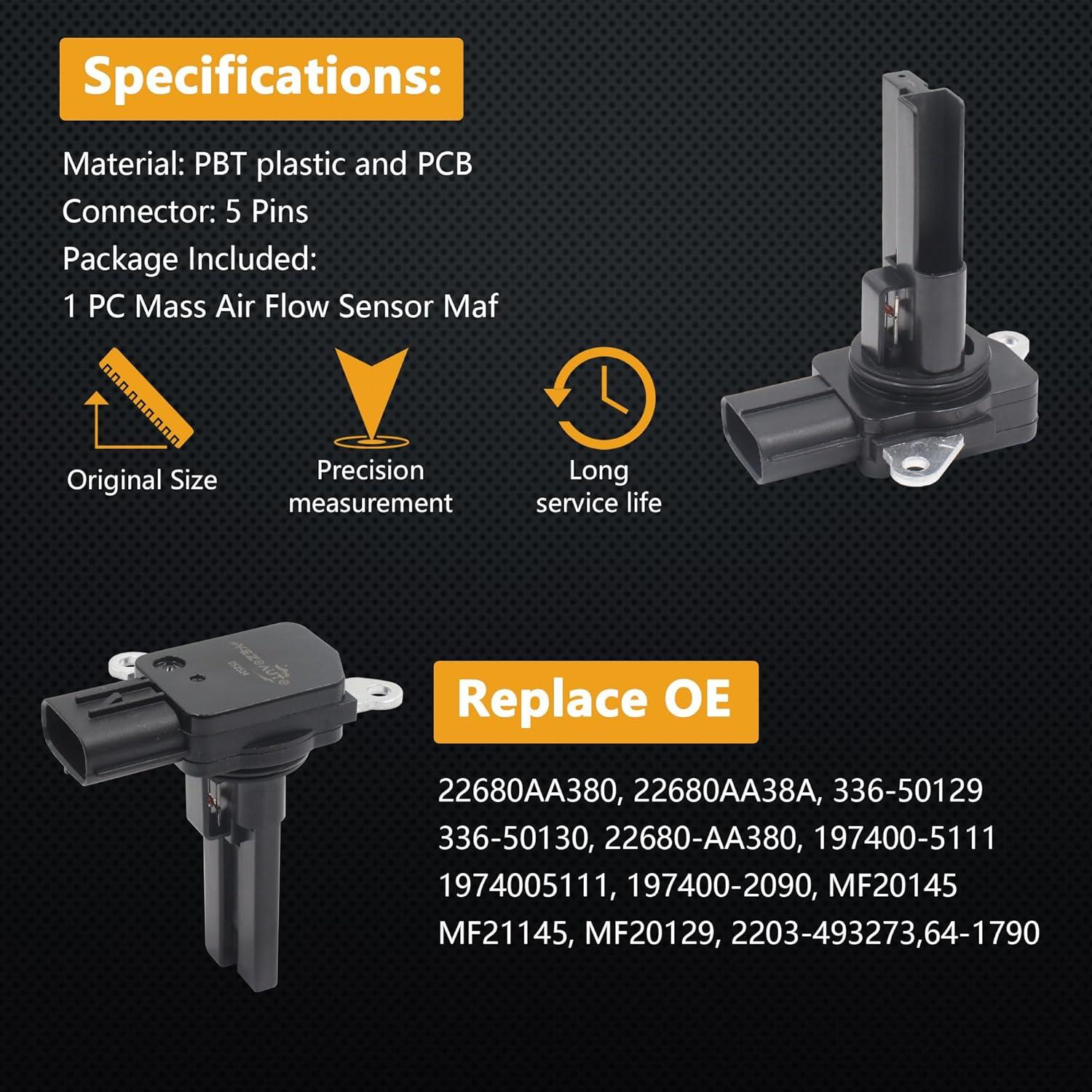 Sensor de Flujo de Aire Masivo Yezoauto HNA316P para Subaru