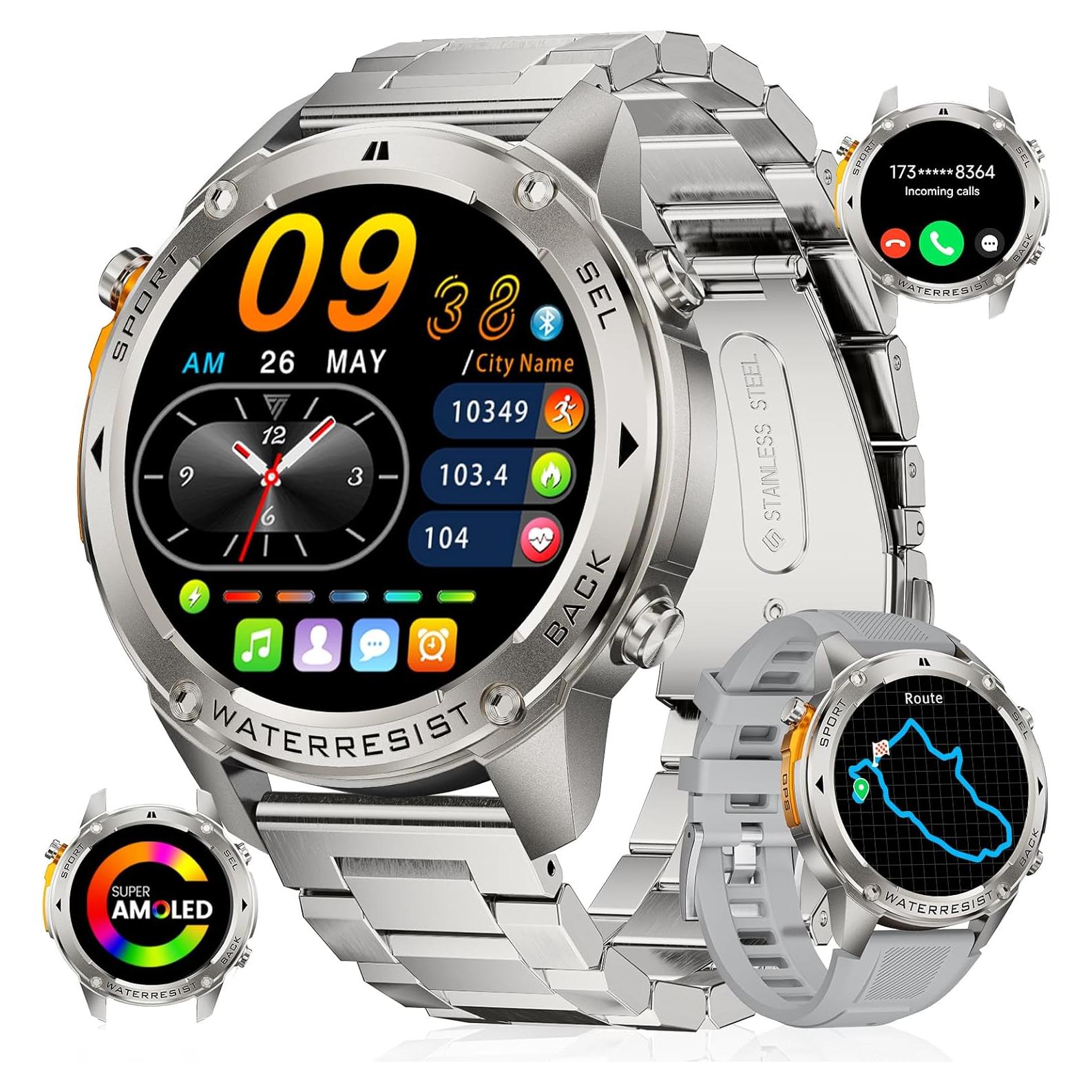 Reloj Inteligente Militar LIGE DM2-H GPS y 170 Modos