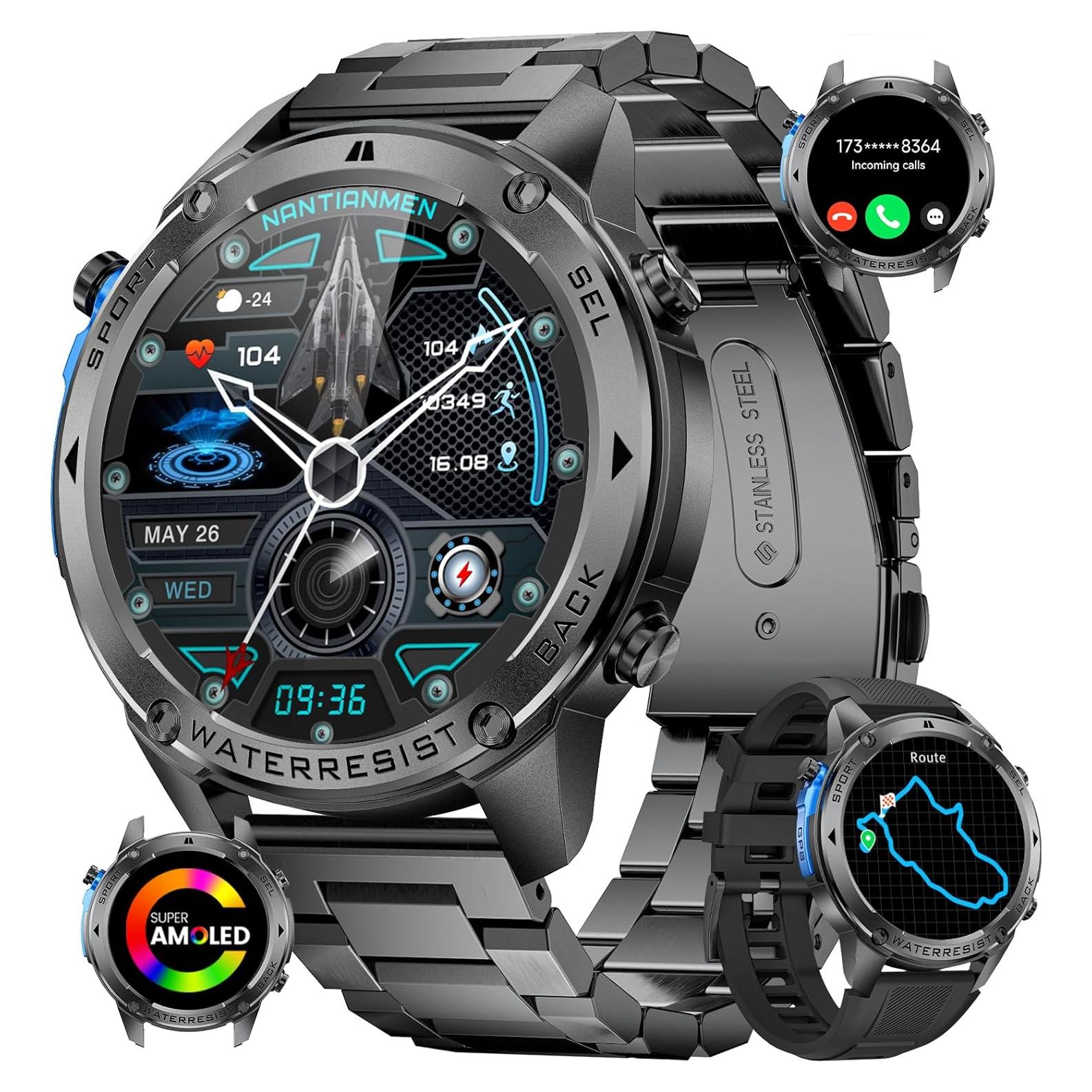Reloj Inteligente Militar LIGE DM2-G GPS 1.43'' AMOLED