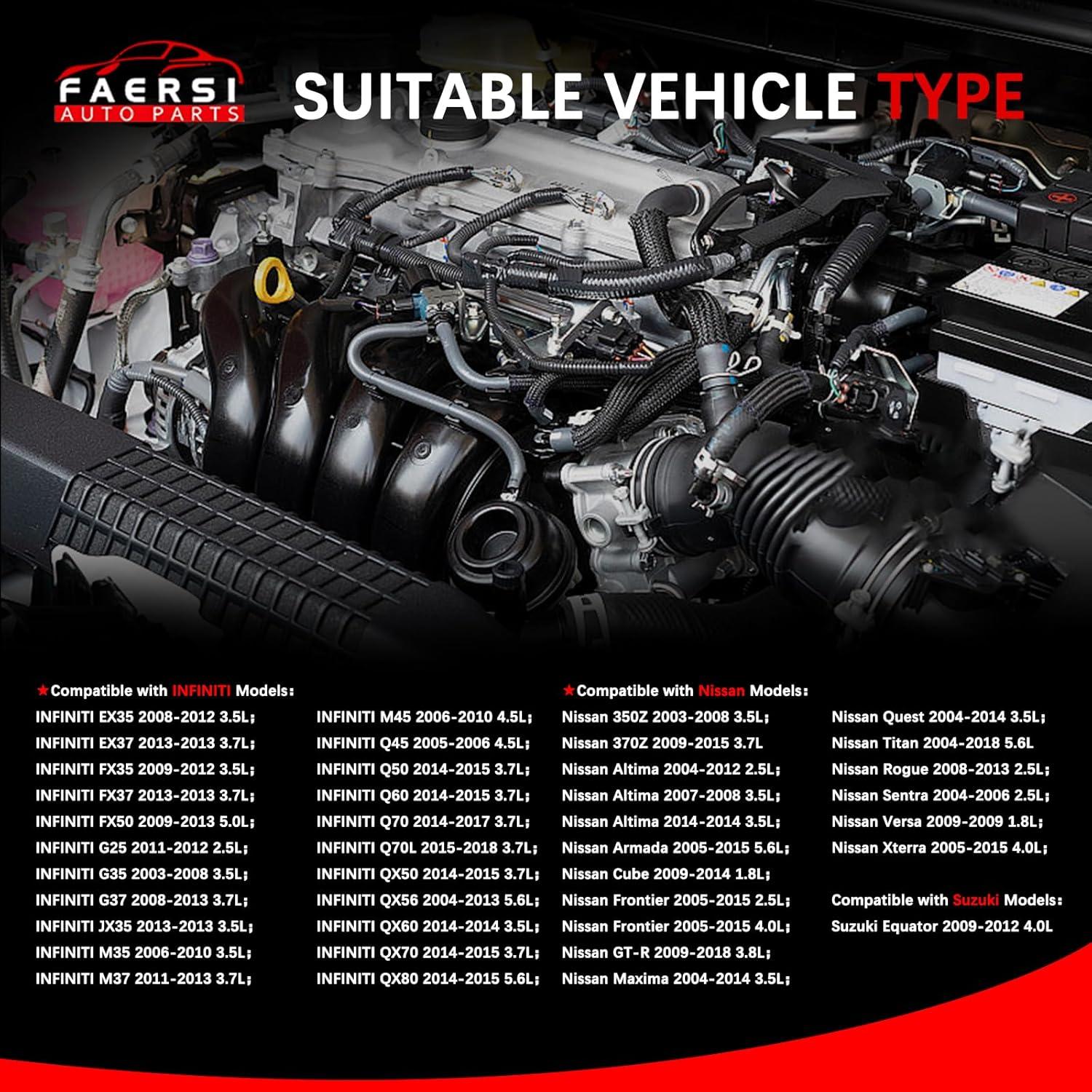 Sensor de Flujo de Aire Masivo FAERSI 22680-7S000 para Nissan e Infiniti