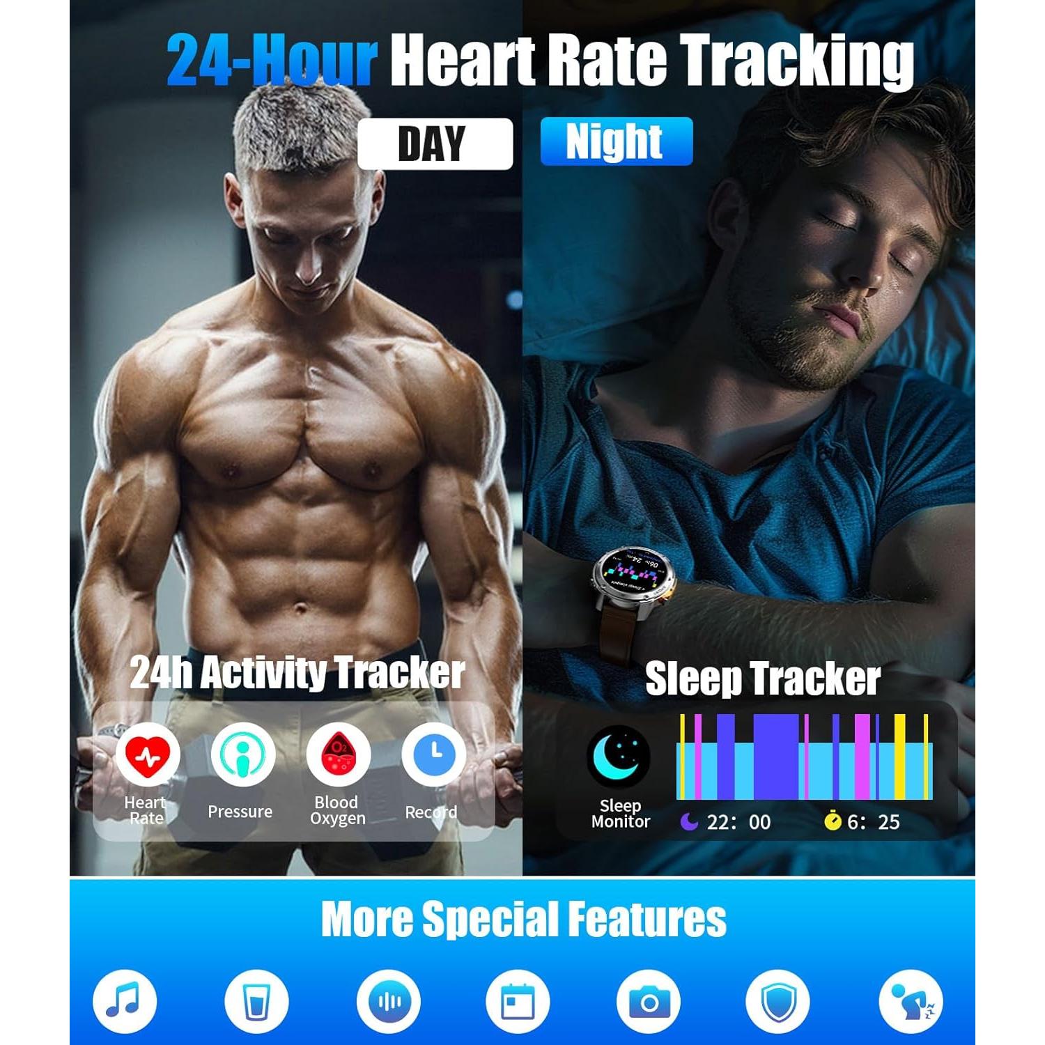 Reloj Inteligente Militar LIGE DM2-F GPS 1.43'' AMOLED