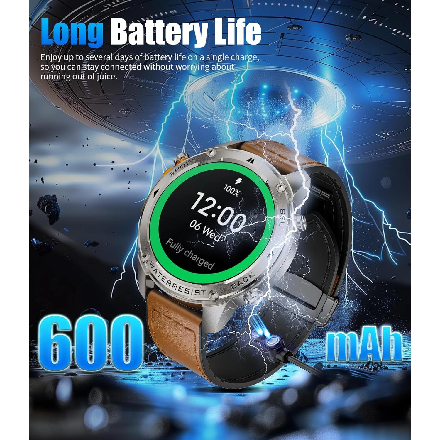 Reloj Inteligente Militar LIGE DM2-F GPS 1.43'' AMOLED