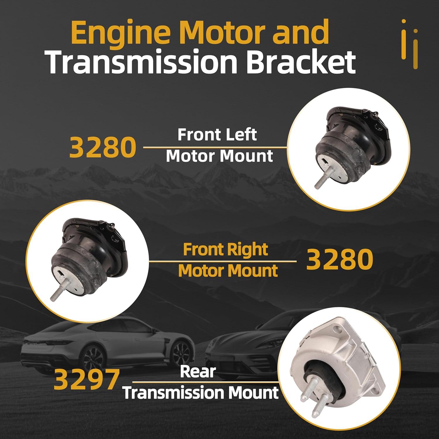 Juego de 3 Soportes de Motor y Transmisión JAVOUKA para Jeep Grand Cherokee 2011-2019