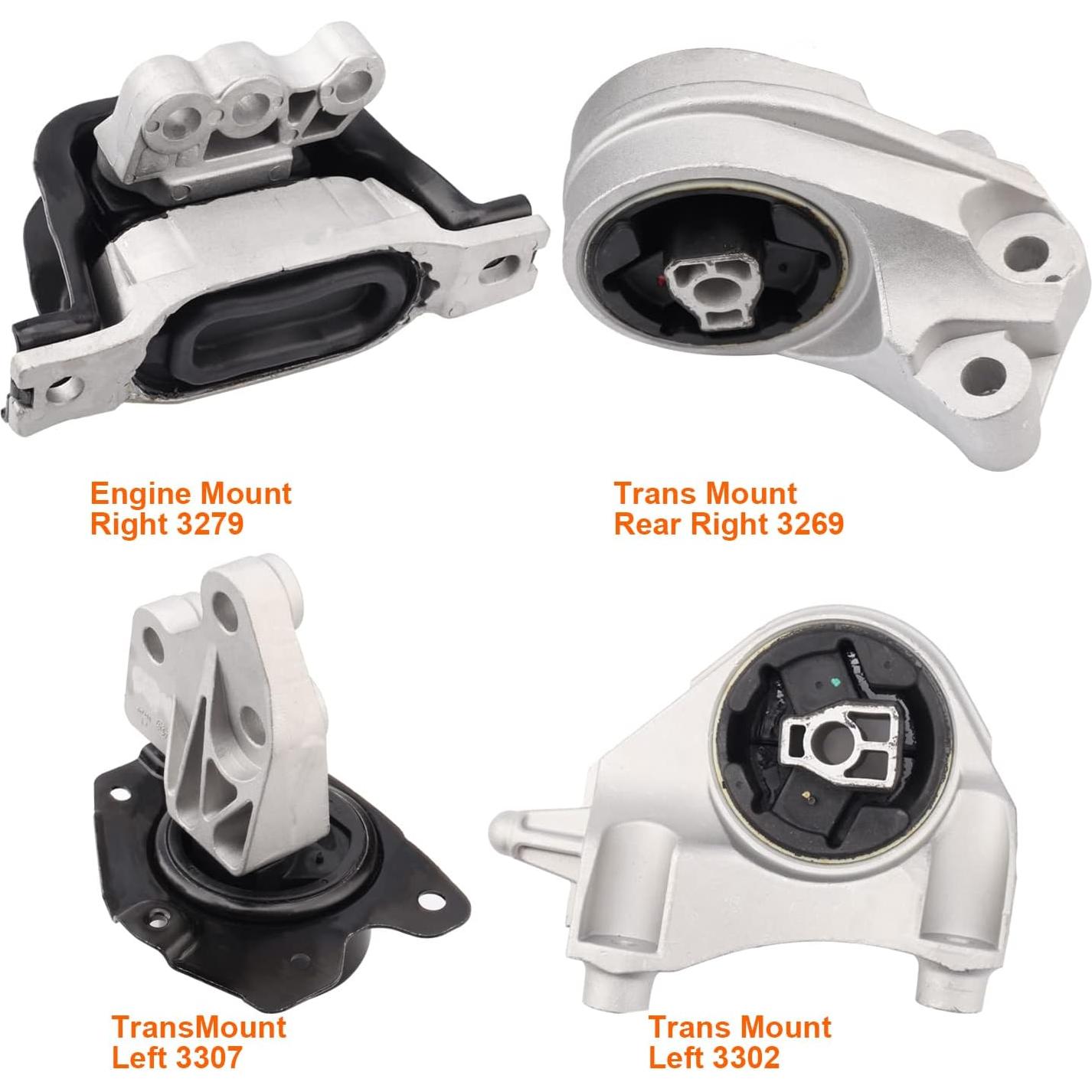 Juego de 4 Soportes de Motor y Transmisión Mardarth 10-17 Captiva