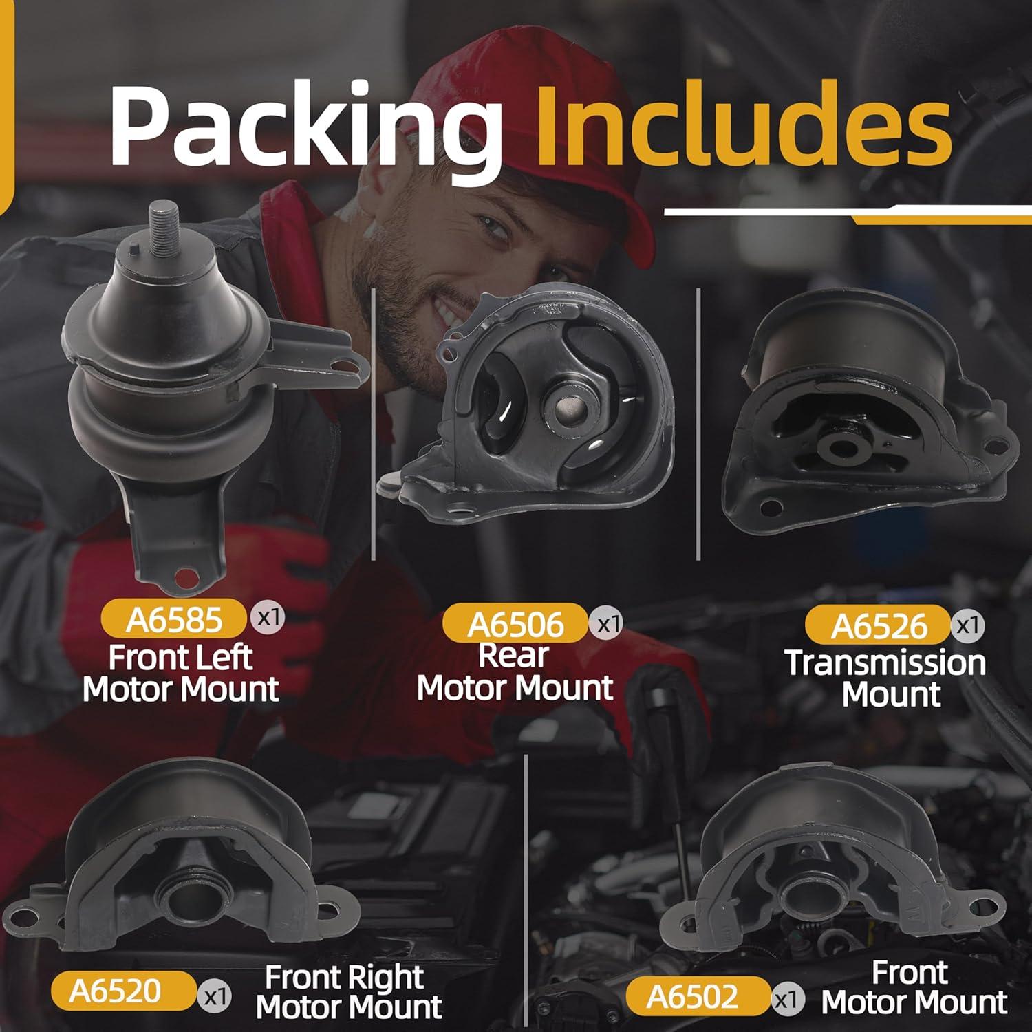 Kit de Soporte de Motor y Transmisión Honda CR-V 5 Pcs