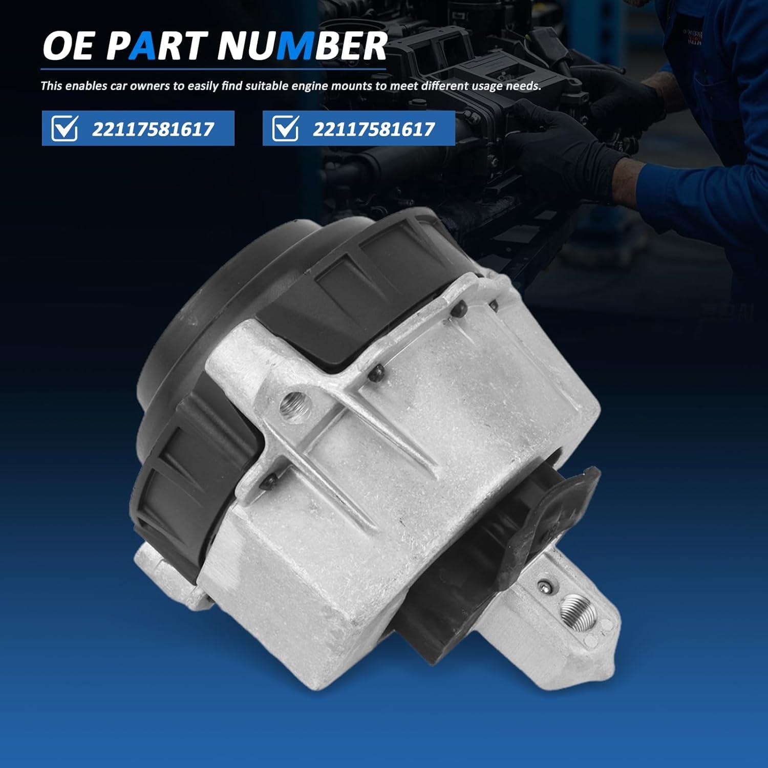 Soporte de Motor MUNIK 22117581617 Juego de 2 Piezas BMW