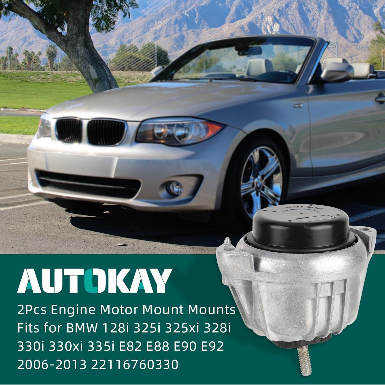 Soporte de Motor AUTOKAY 2 Pcs Compatible con BMW 128i 325i 328i 335i