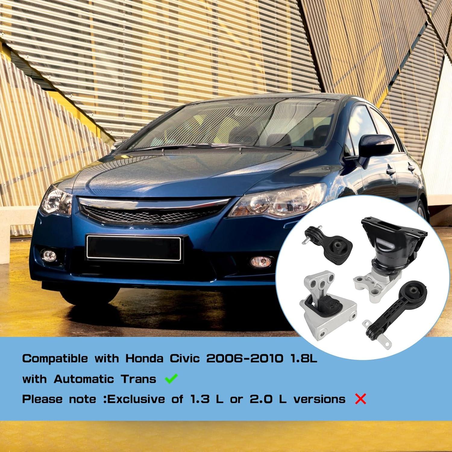 Juego de 4 Soportes de Motor y Transmisión Honda Civic 2006-2010