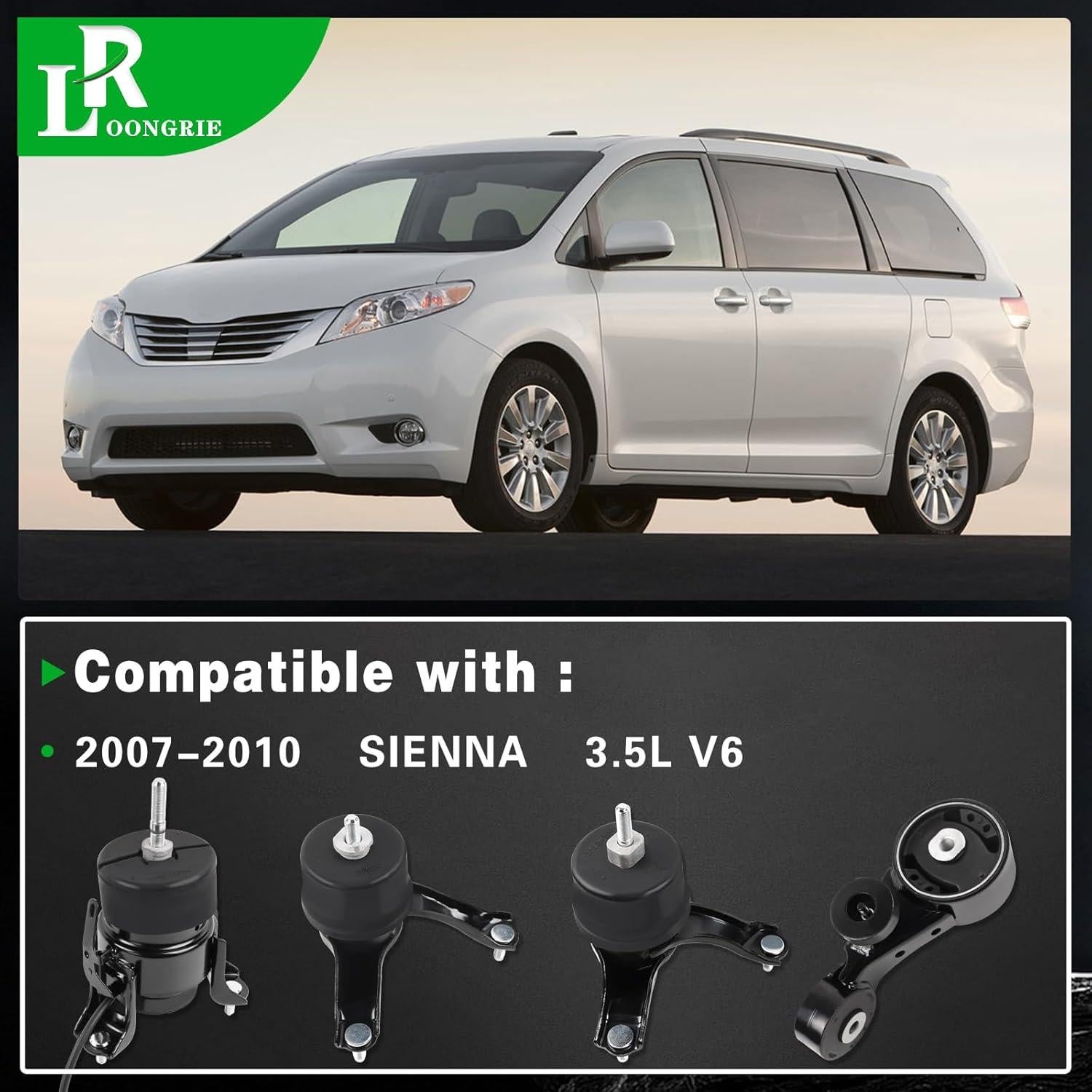 Kit Soporte Motor y Transmisión Loongrie Sienna 2007-2010