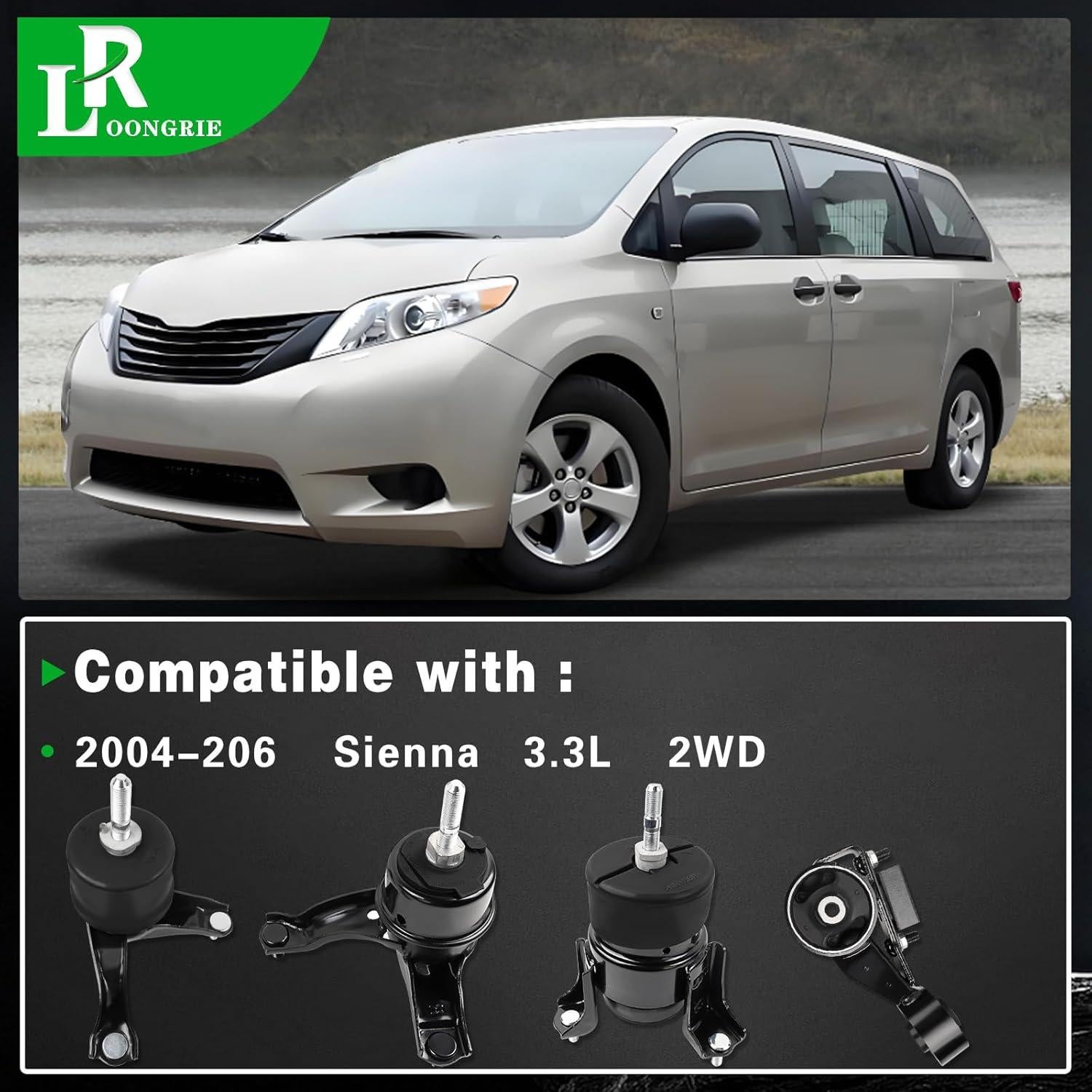 Kit Soportes Motor y Transmisión Loongrie Sienna 2004-2006