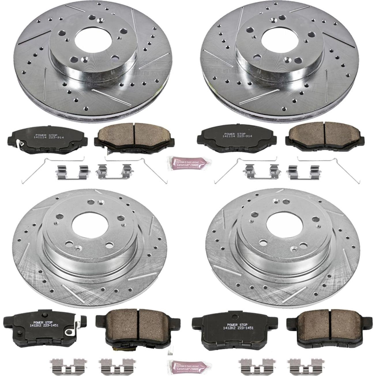 Kit de Freno Power Stop K5934 con Discos Perforados Honda Accord 2011-2012