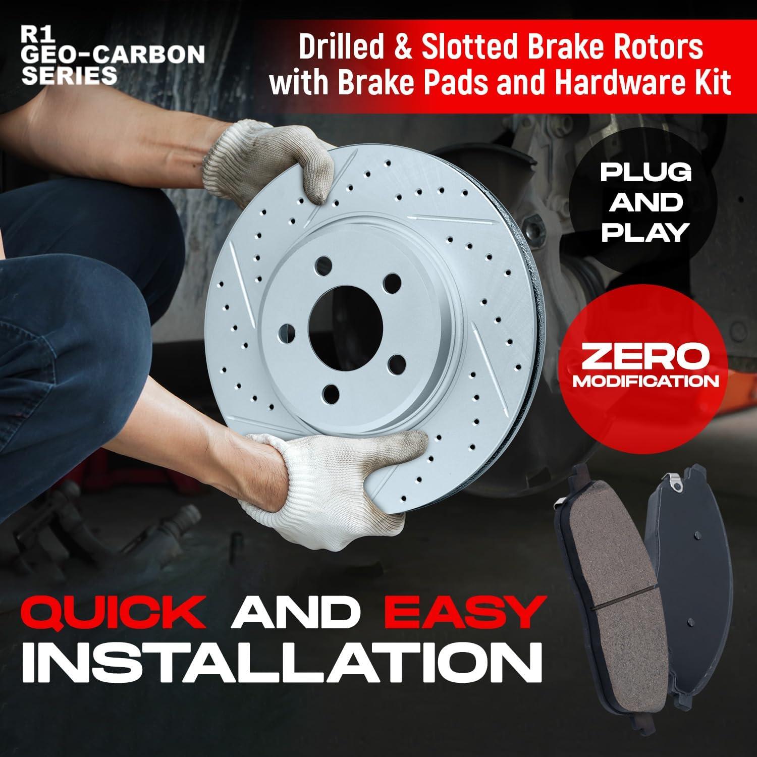 Kit de Freno Trasero R1 Concepts para Audi A4/A5/Q5/S4/SQ5/A6/A7 2016-2020