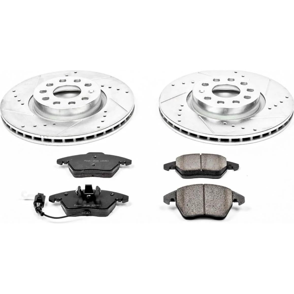 Pastillas de Freno Power Stop K2259 + Discos Perforados VW/Audi