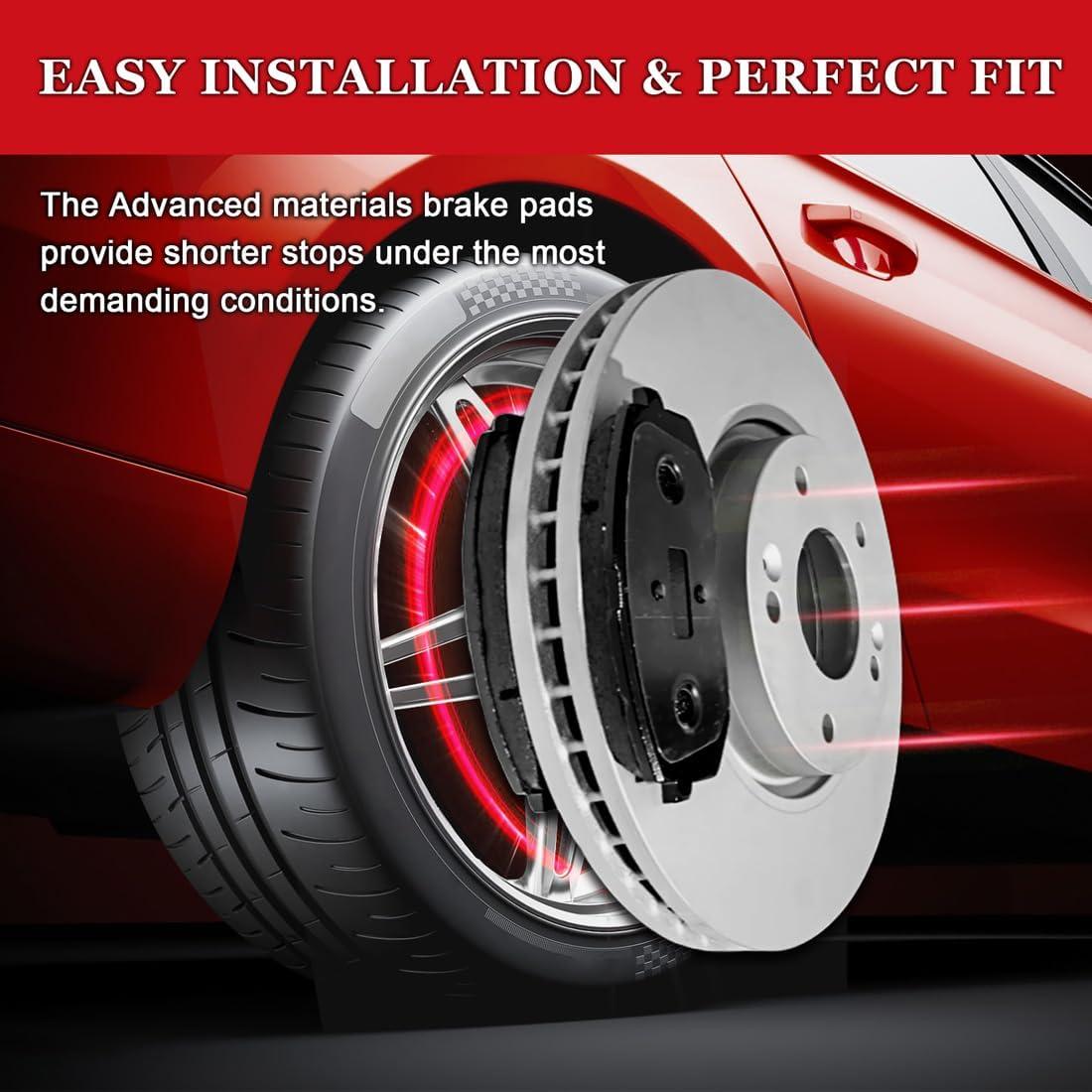 Kit de Pastillas de Freno Cerámicas CDUPGSJZ Traseras 4X