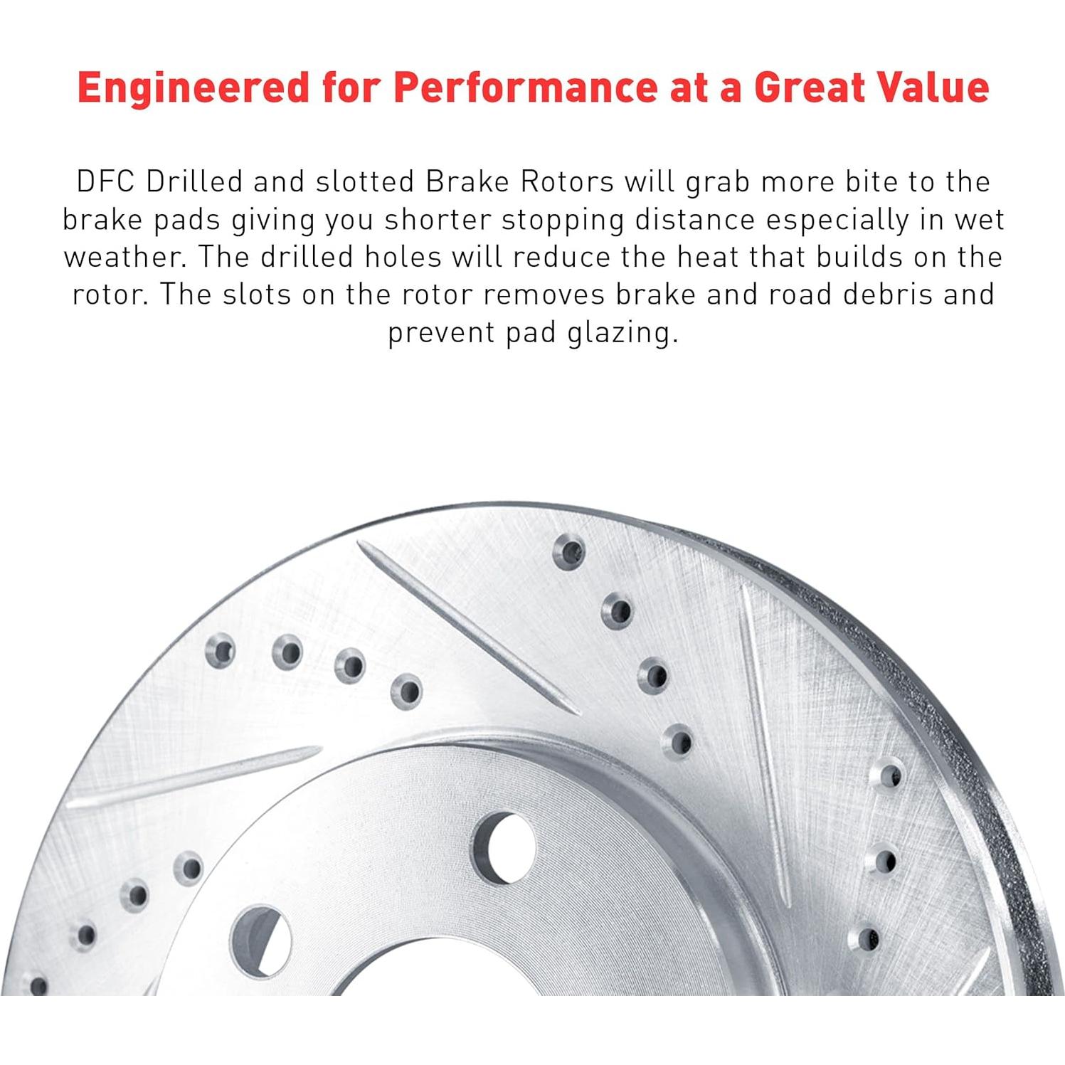 Discos de Freno Perforados Dynamic Friction Peugeot 405 1989-1991