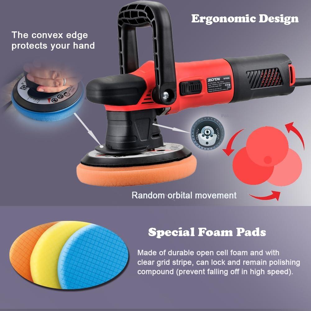 Pulidor Orbital ZOTA N906 750W 6 Velocidades 15mm