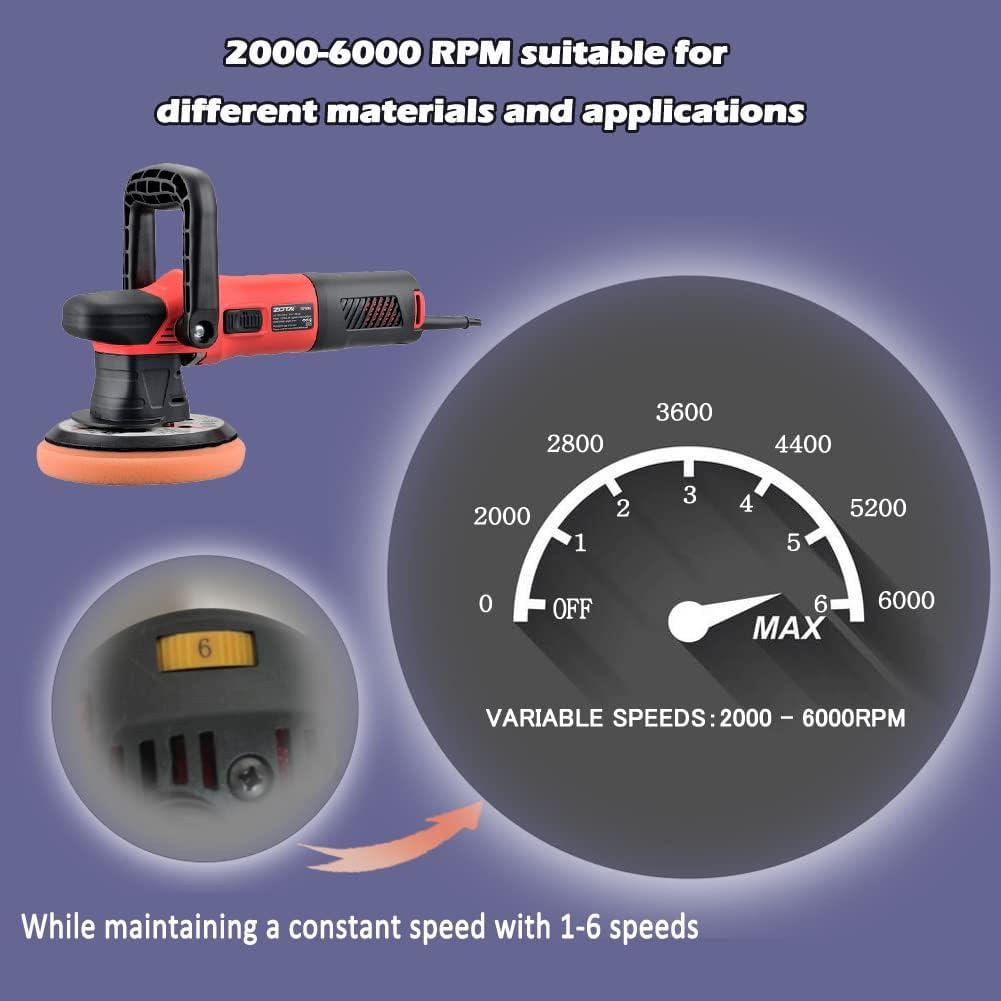 Pulidor Orbital ZOTA N906 750W 6 Velocidades 15mm