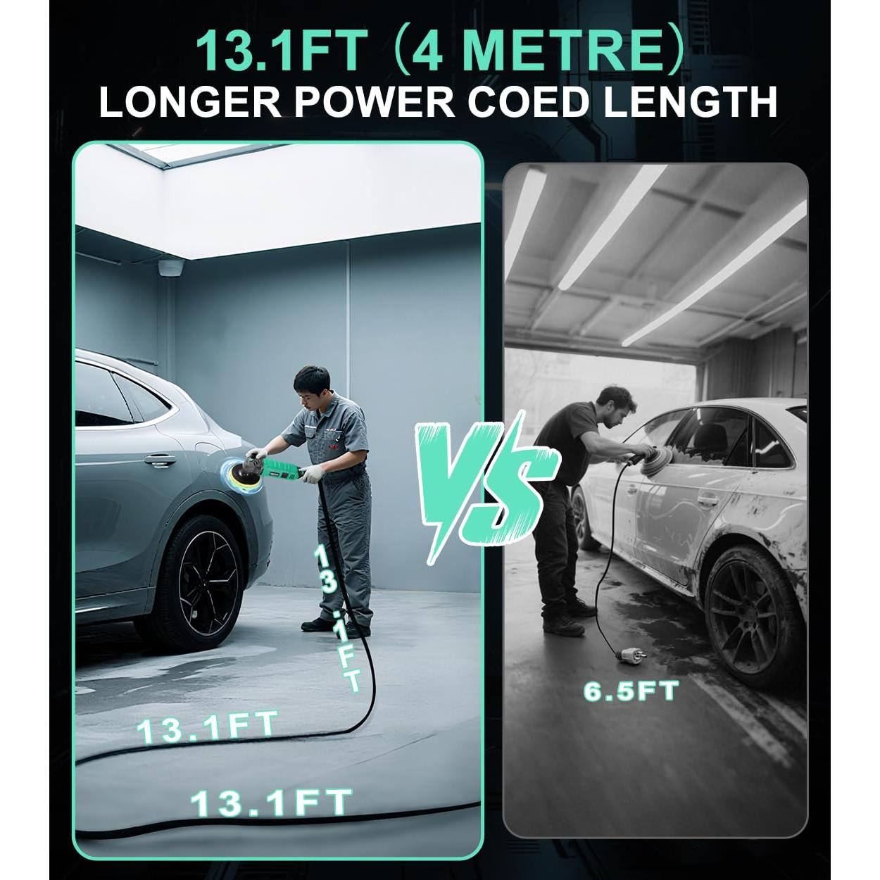 Pulidor de Automóviles ZOTA P702 1600W 7 Velocidades 4m Cable