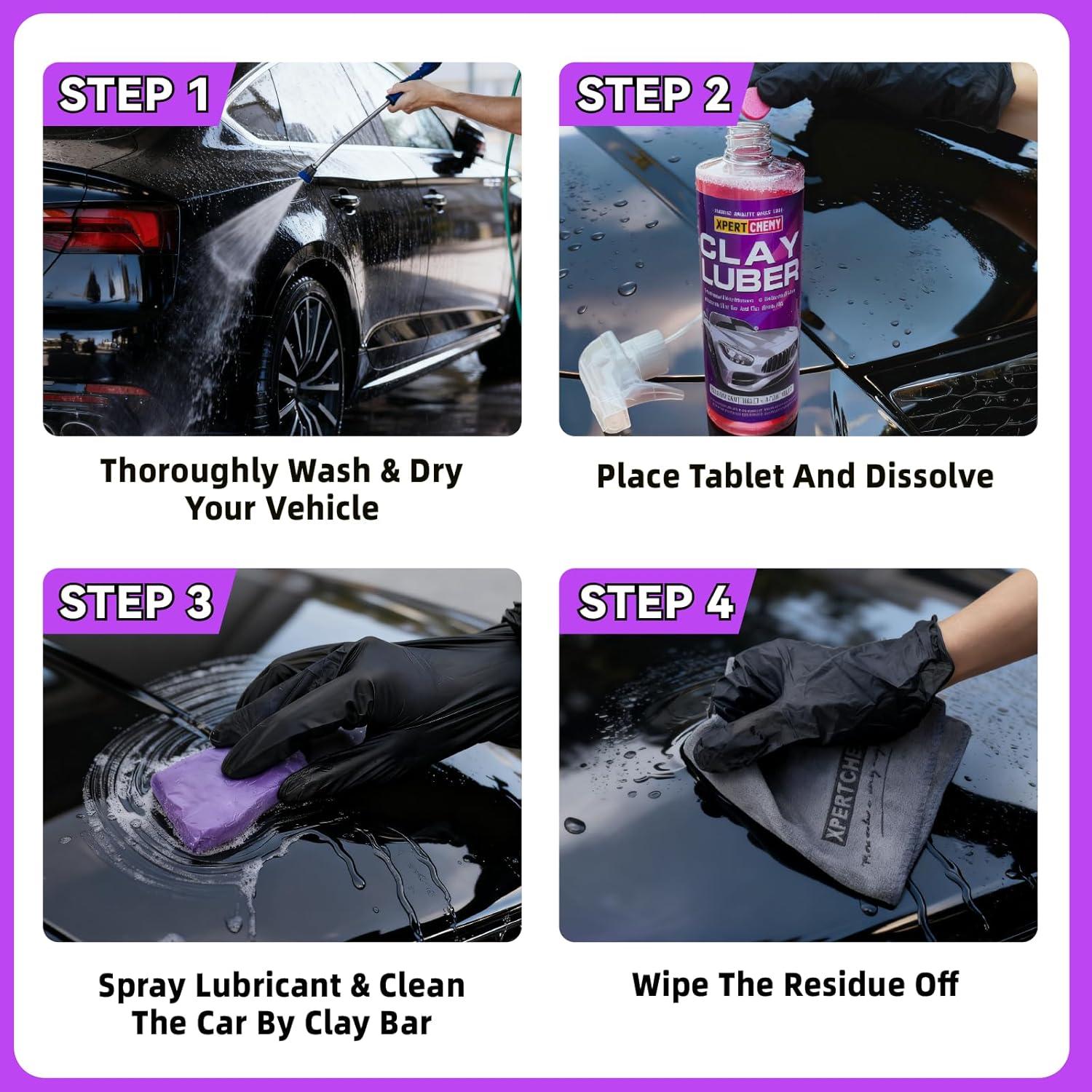 Barras de Arcilla para Auto XPERTCHEMY 400g y Lubricante 16oz