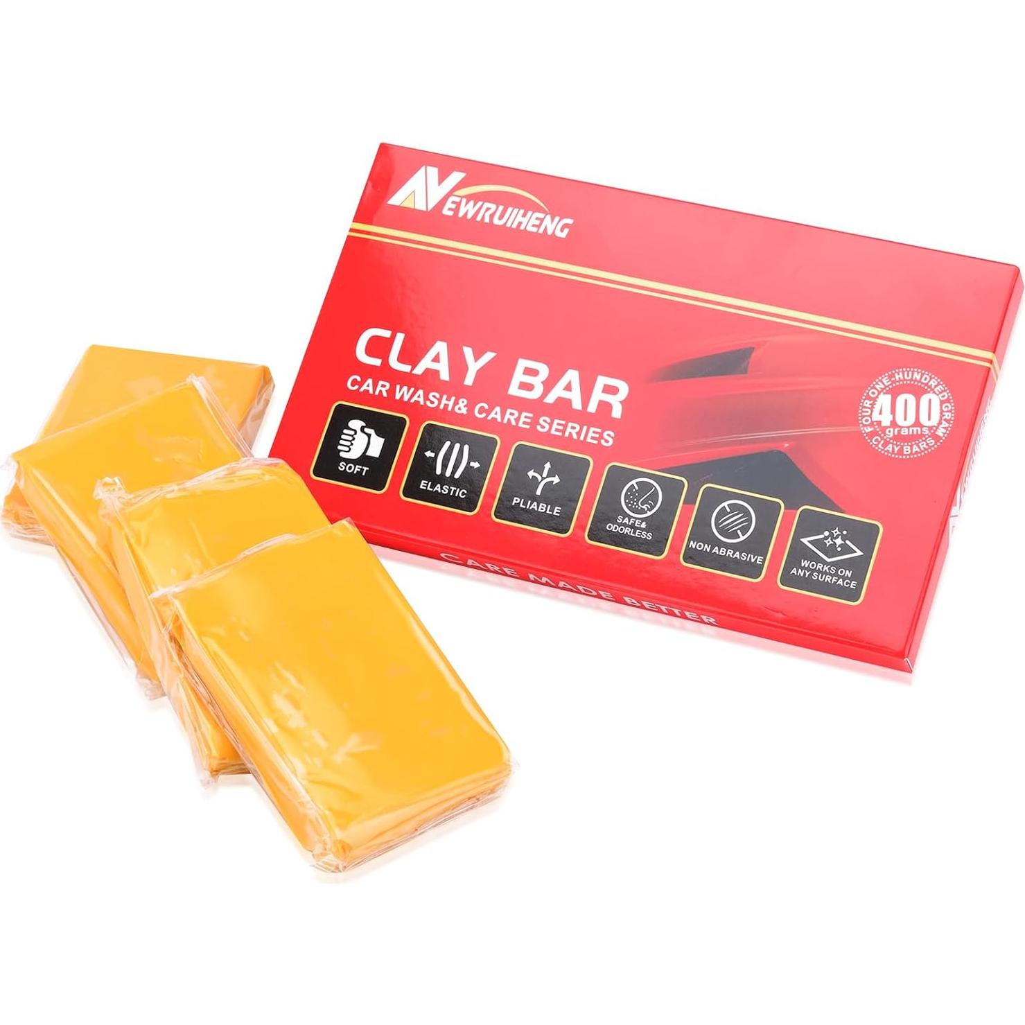 Barra de Arcilla para Automóviles Newruiheng 4 Paquete 400g