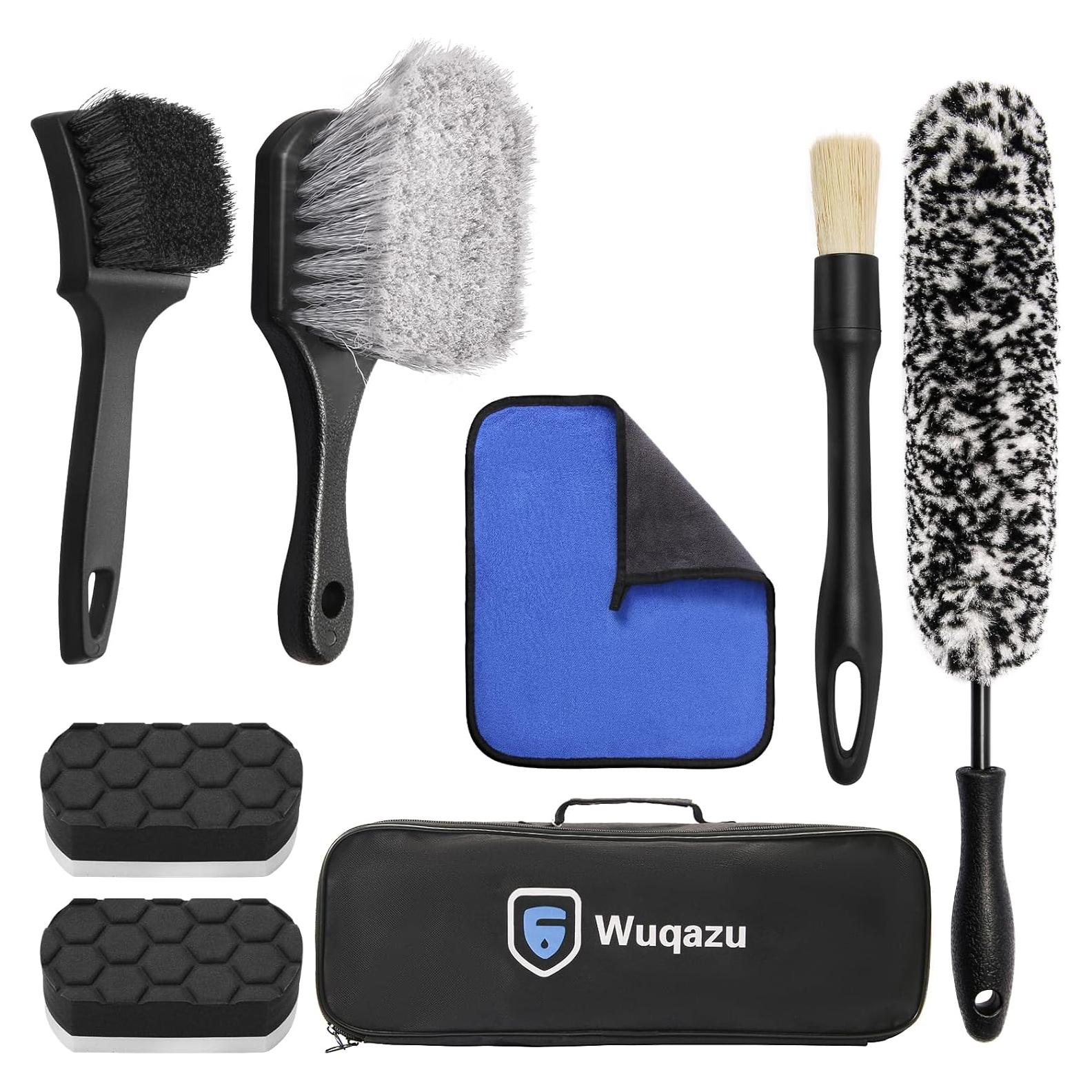Kit de limpieza de ruedas y neumáticos Wuqazu 8 piezas