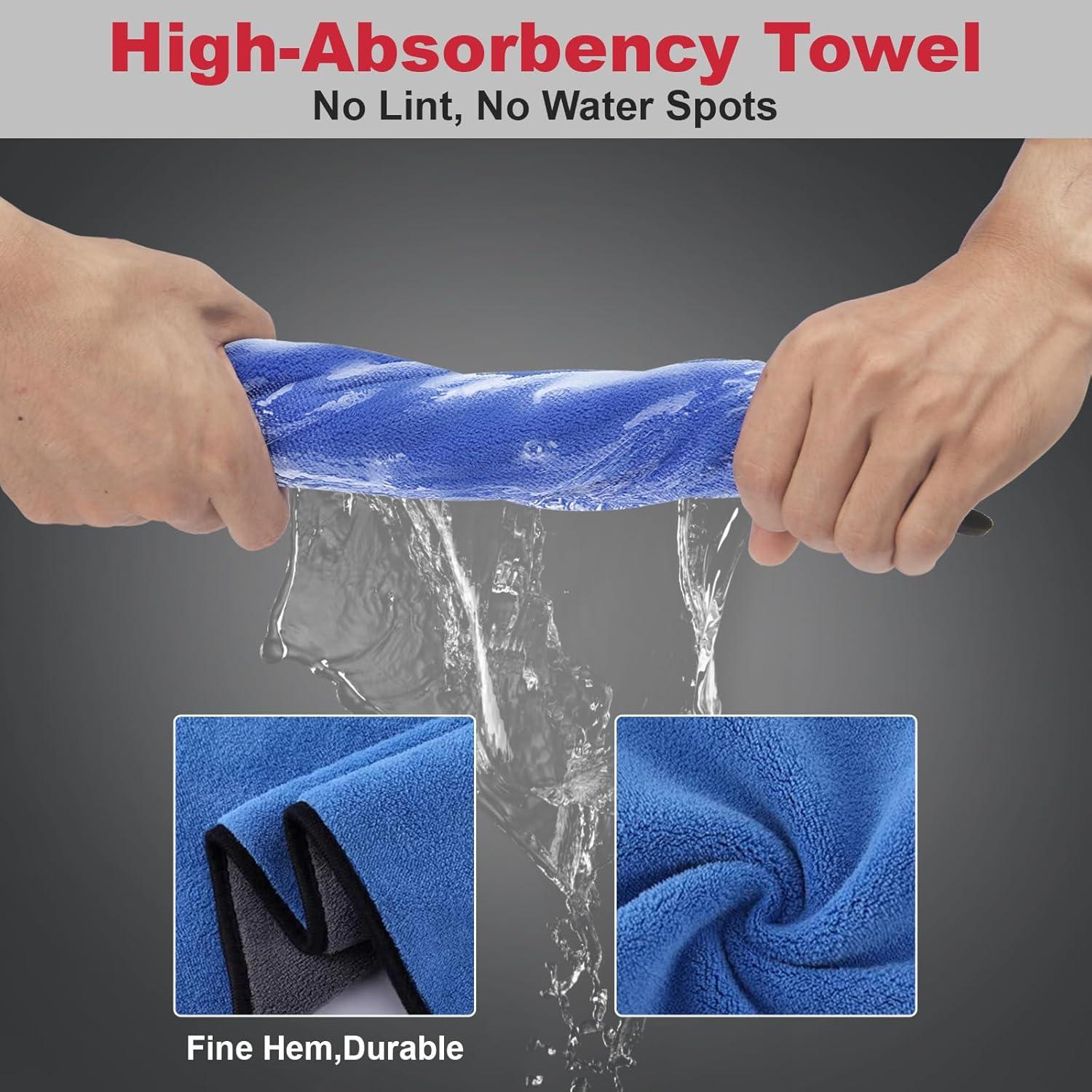 Kit de limpieza de ruedas y neumáticos Wuqazu 8 piezas