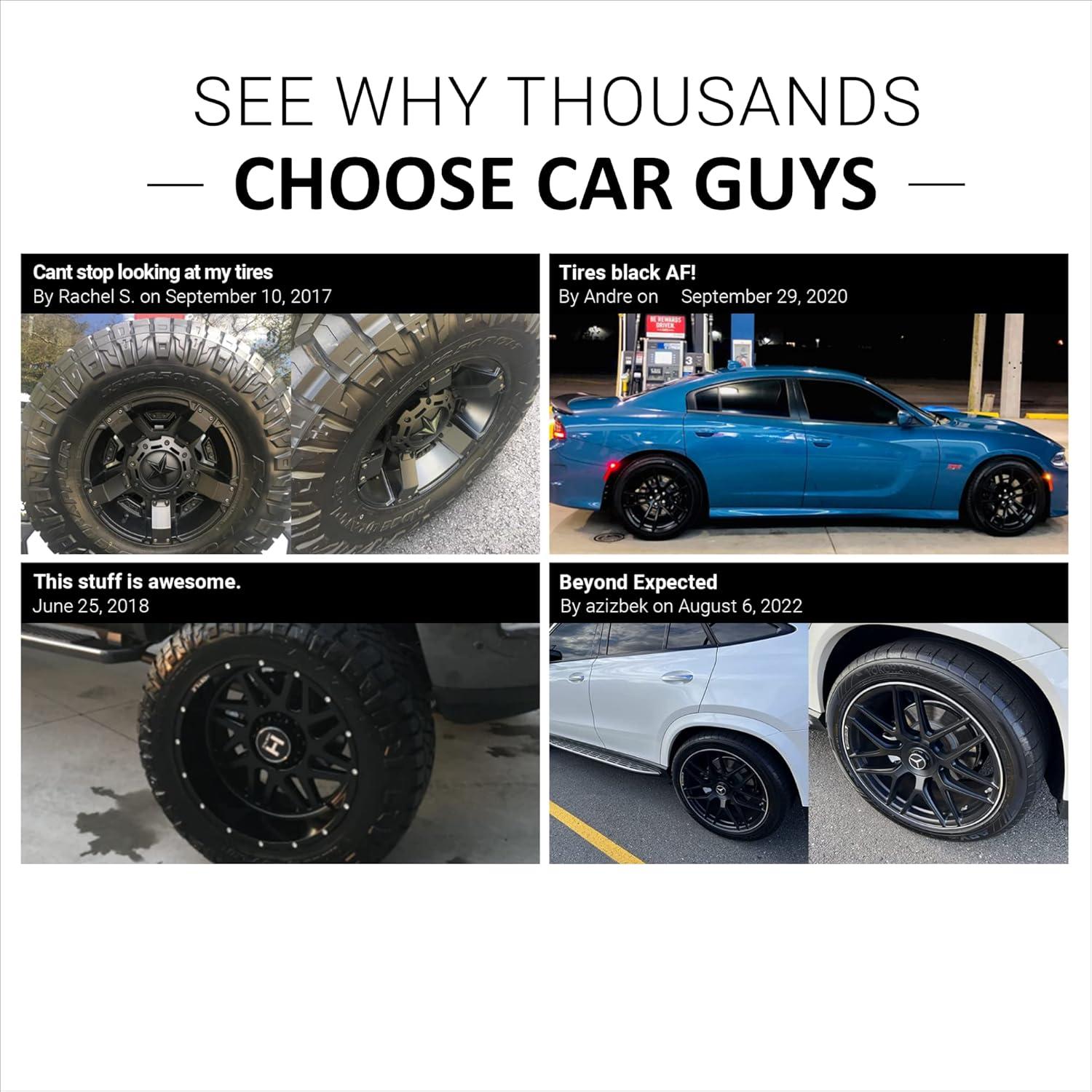 CAR GUYS Wheel Detailing Kit | Tire Shine 18 Oz & Wheel Cleaner 18 Oz