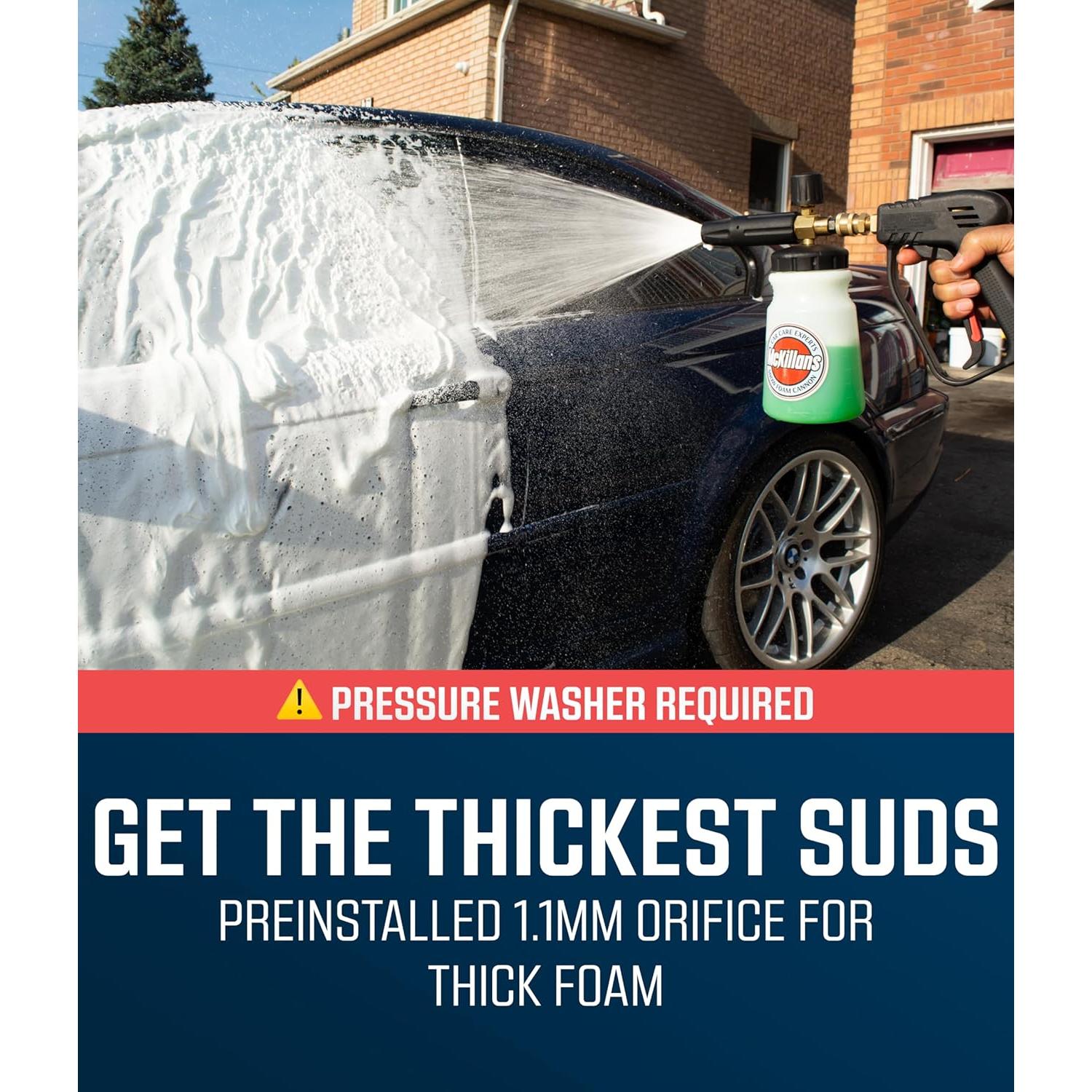 Cannon de Espuma McKillans Boca Ancha 1L Ajustable para Lavado