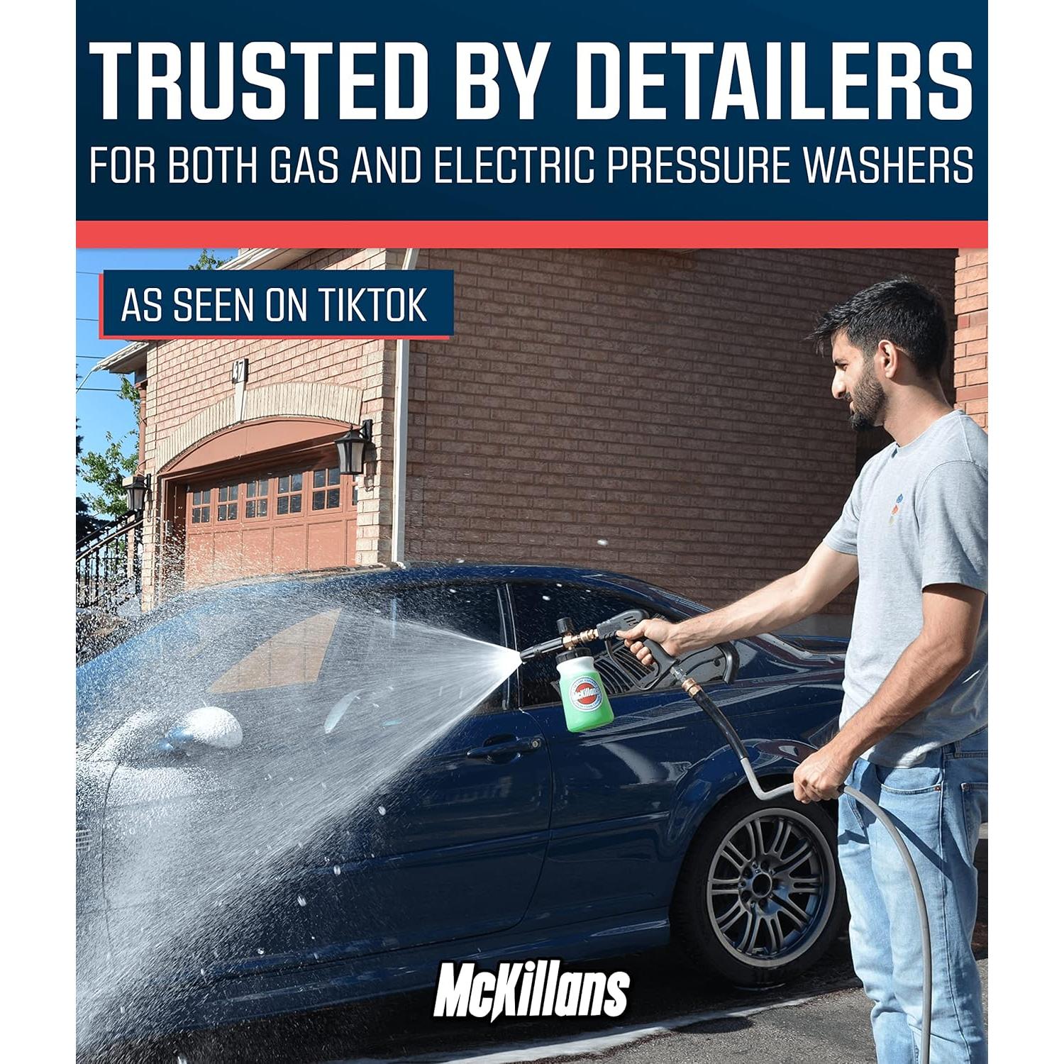 Cannon de Espuma McKillans Boca Ancha 1L Ajustable para Lavado