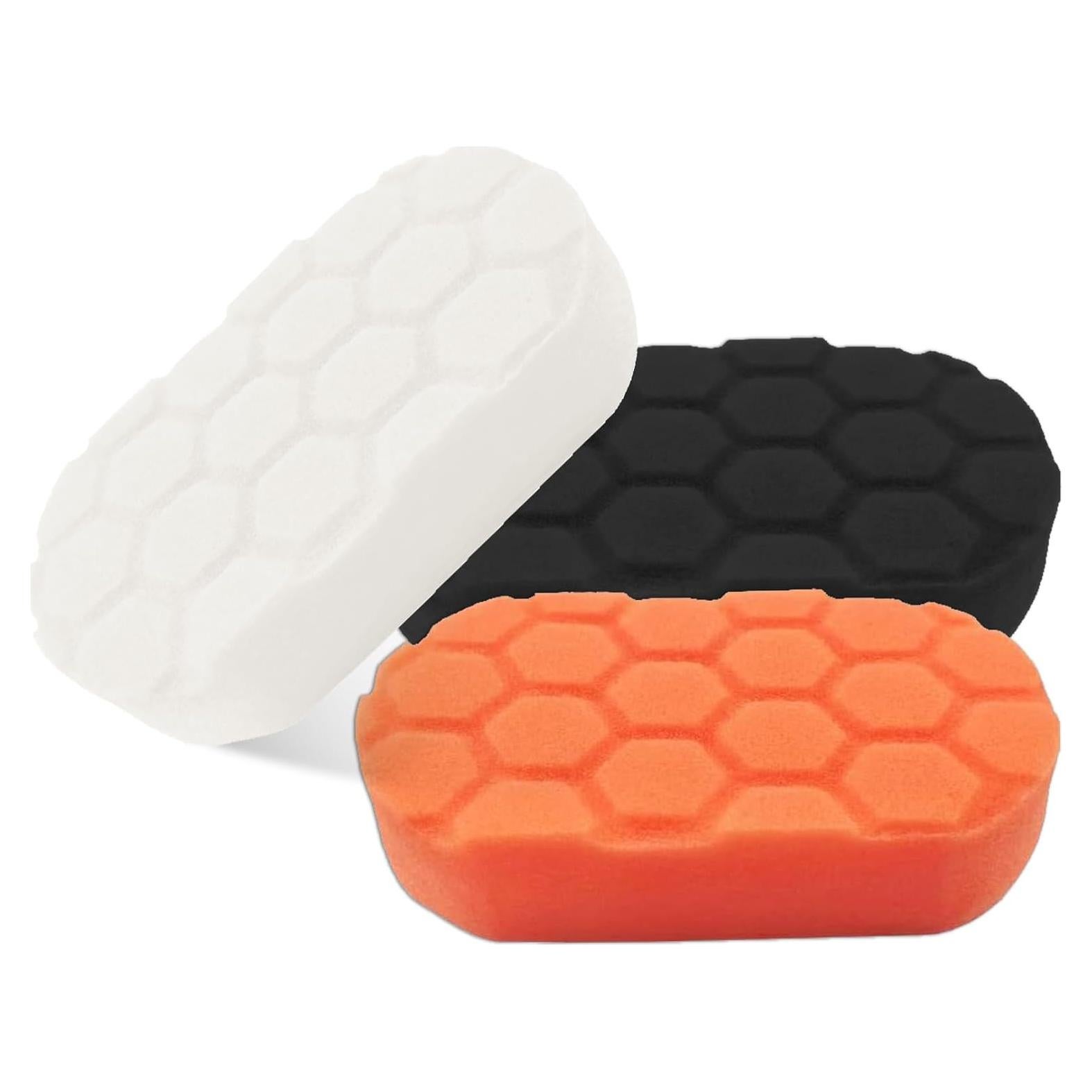Kit de Almohadillas Aplicadoras HABNVUON 3PCS para Pulido Automotriz