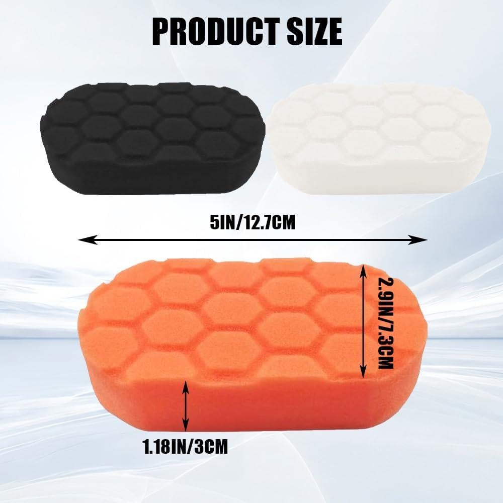Kit de Almohadillas Aplicadoras HABNVUON 3PCS para Pulido Automotriz