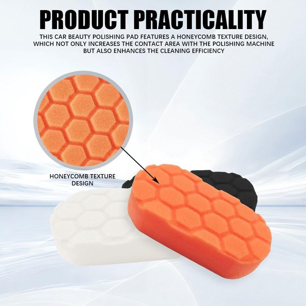 Kit de Almohadillas Aplicadoras HABNVUON 3PCS para Pulido Automotriz