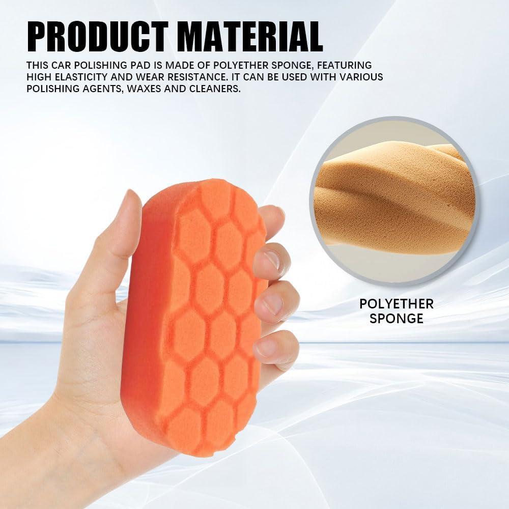 Kit de Almohadillas Aplicadoras HABNVUON 3PCS para Pulido Automotriz