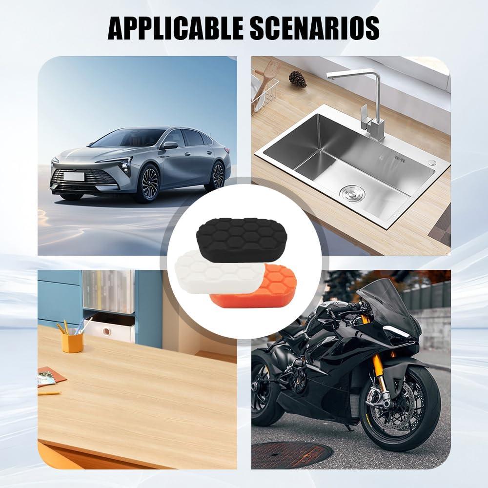 Kit de Almohadillas Aplicadoras HABNVUON 3PCS para Pulido Automotriz