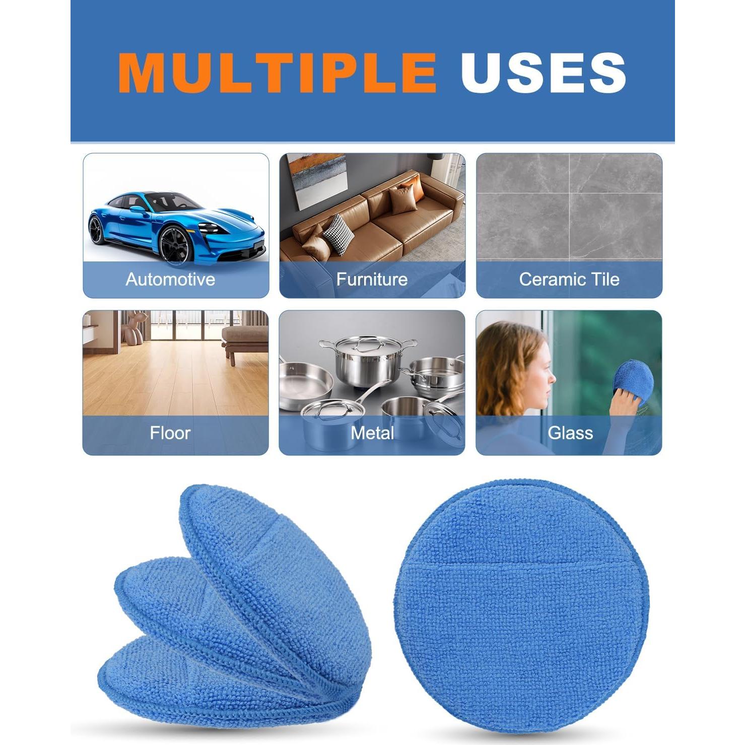 Almohadillas de Aplicación de Cera YEERSUO 10 Piezas 12.7 cm