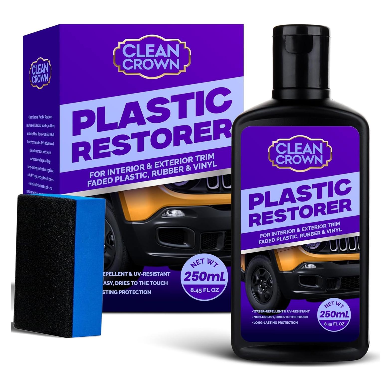 Restaurador de Plástico CleanCrown 250 ml para Autos y Motos