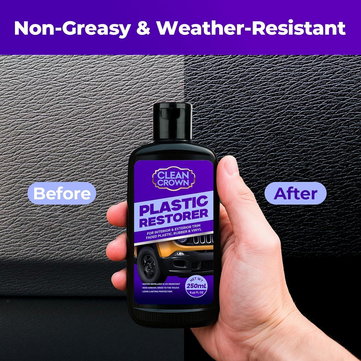 Restaurador de Plástico CleanCrown 250 ml para Autos y Motos